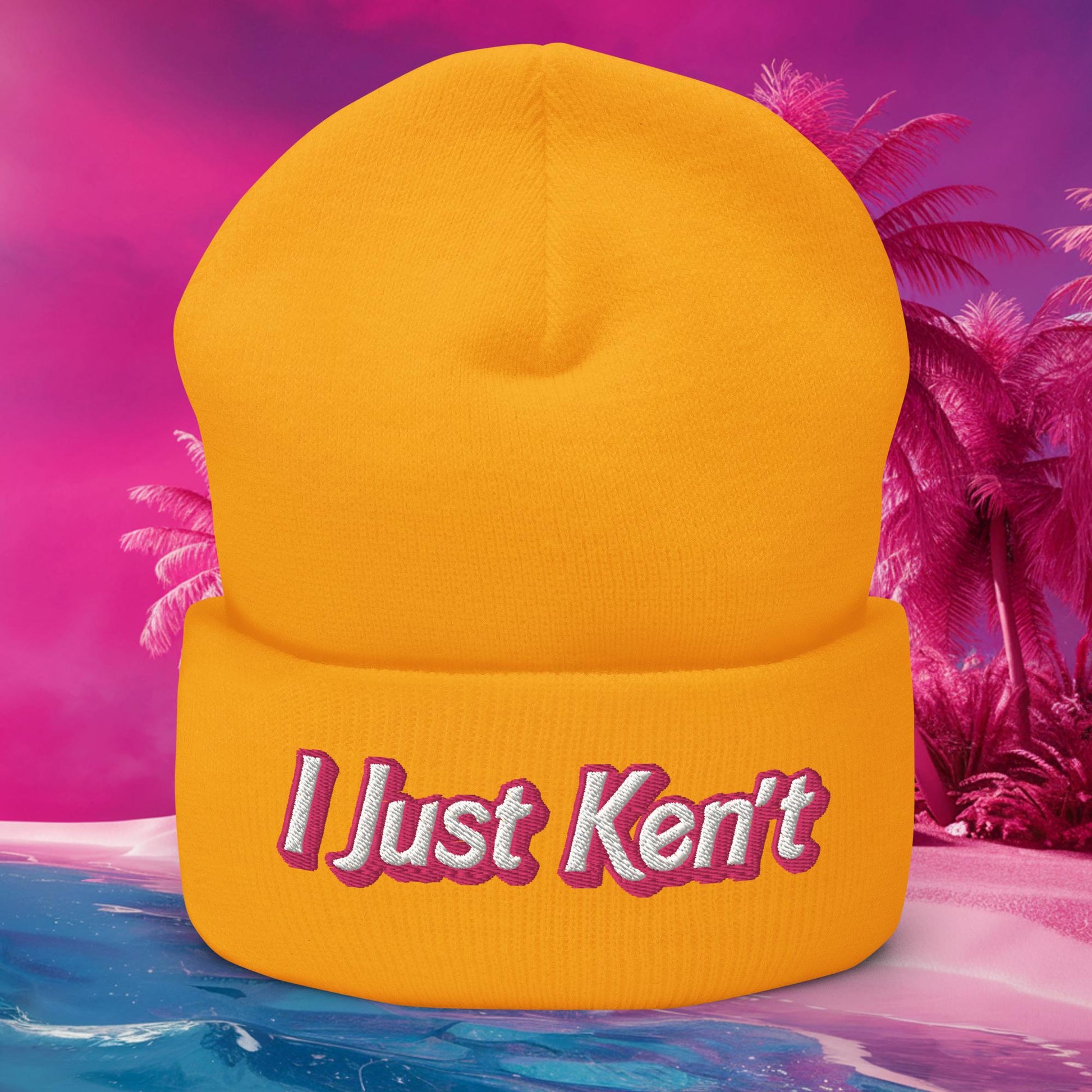 I Just Ken't Ken Barbie Movie Cuffed Beanie Next Cult Brand