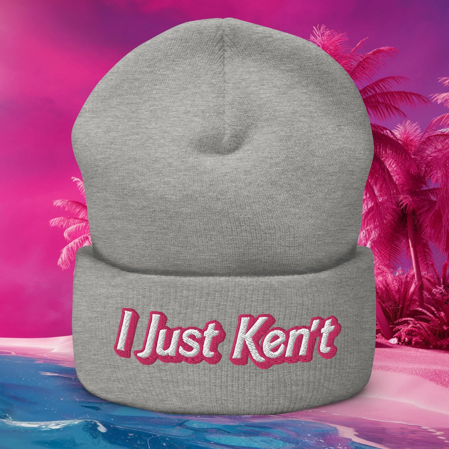 I Just Ken't Ken Barbie Movie Cuffed Beanie Next Cult Brand