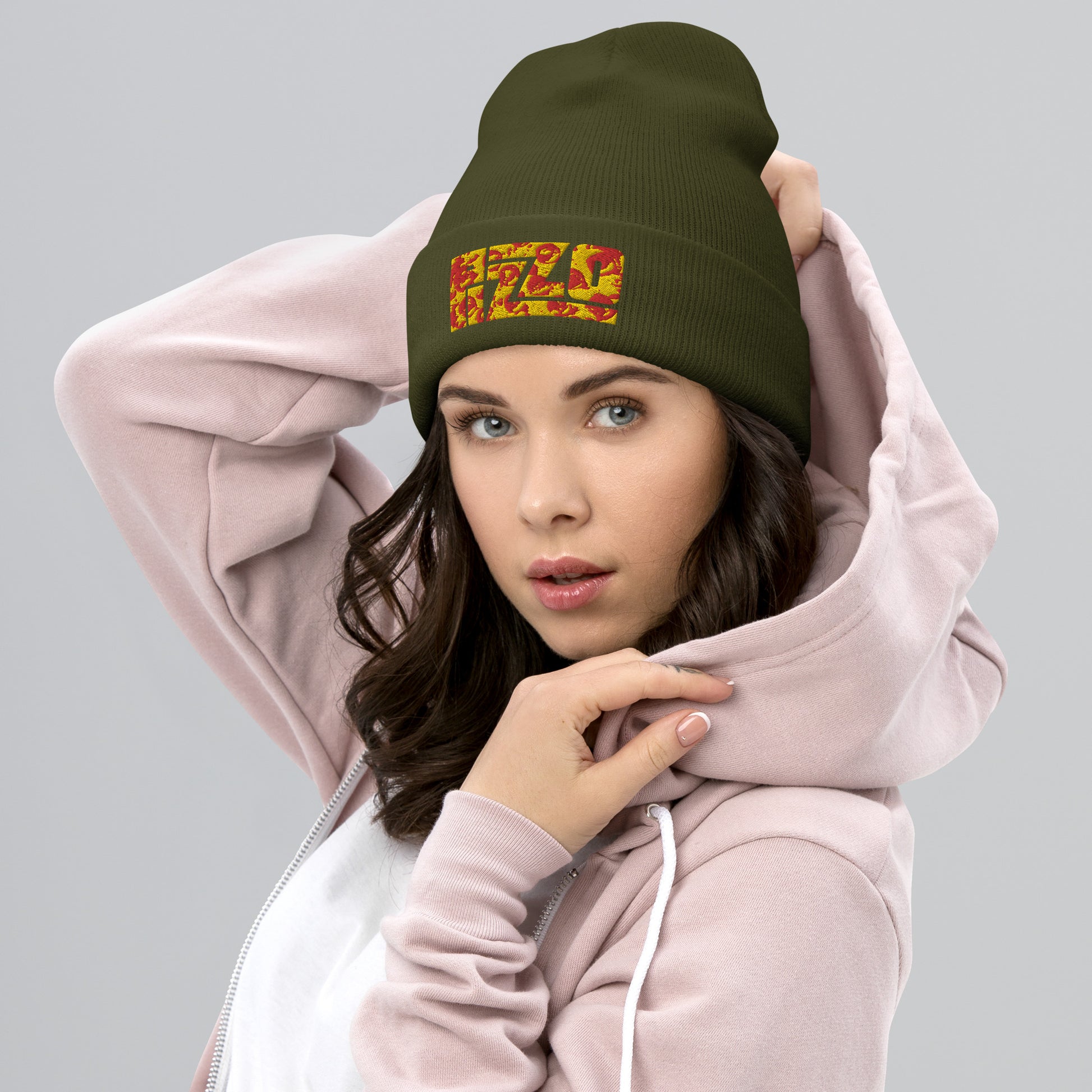 Pizzo Lizzo Pizza Lizzo Merch Lizzo Gift Song Lyrics Lizzo Cuffed Beanie Olive Hats Lizzo Music Next Cult Brand