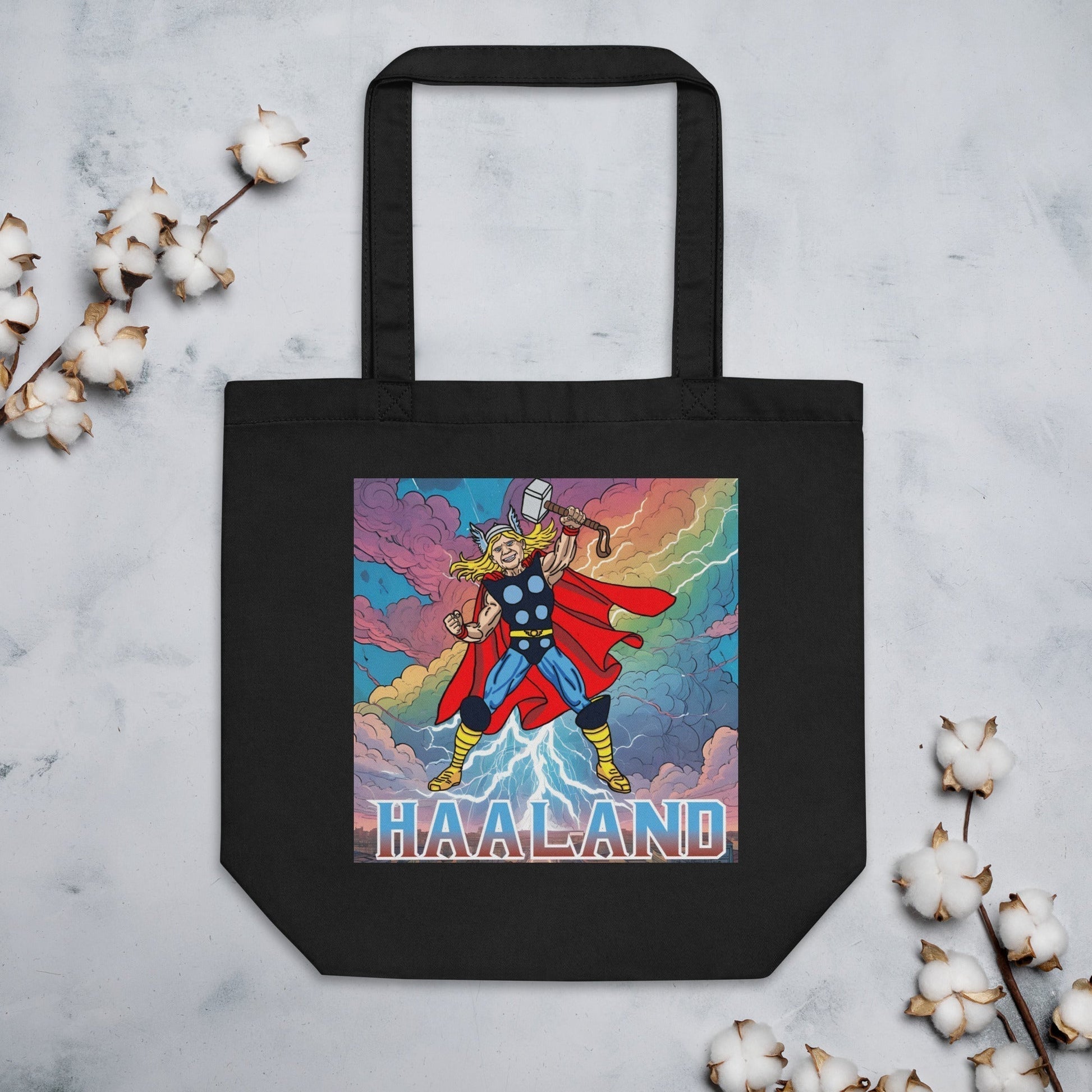 Erling Haaland Thor Avenger Manchester City Funny Football/ Soccer Meme Eco Tote Bag Next Cult Brand Erling Haaland, Football, Manchester City, Thor