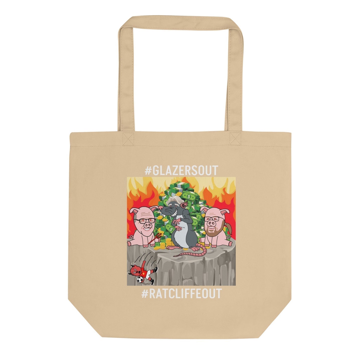 Manchester United Ratcliffe Out, Glazers Out Eco Tote Bag, Carryall Bag, Holdall Bag Next Cult Brand Football, GlazersOut, Manchester United, RatcliffeOut