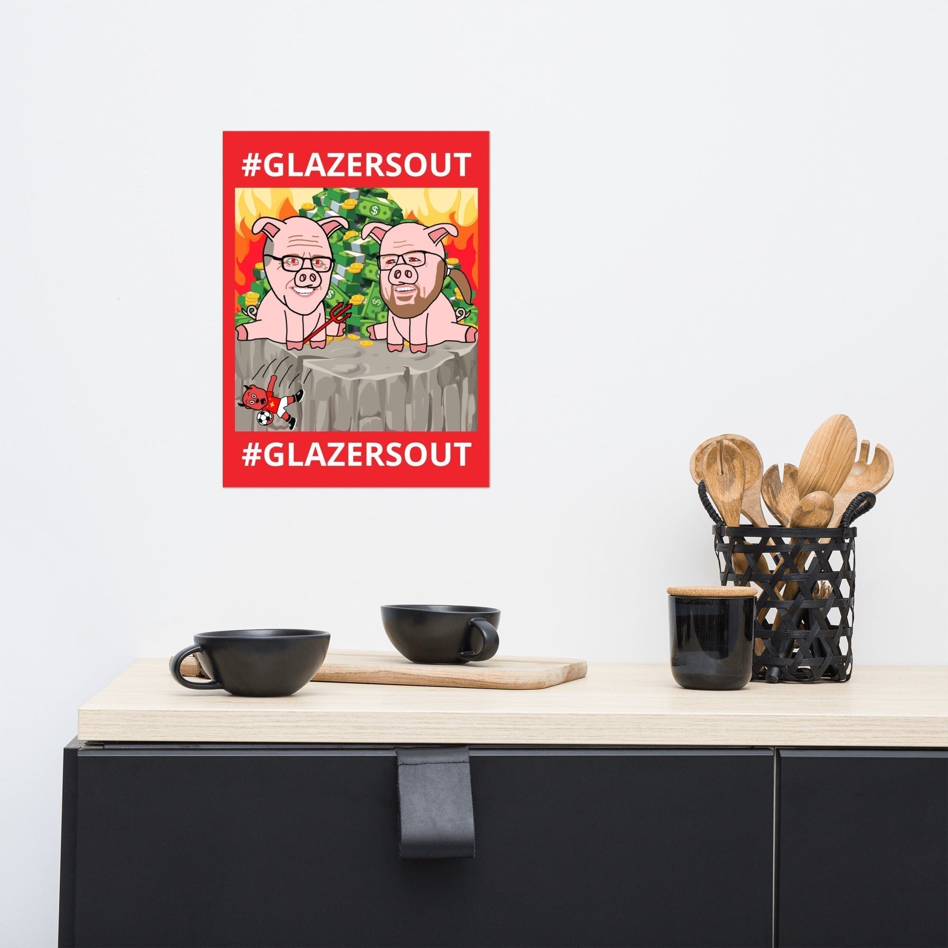 Glazers Out Manchester United Poster 30×40 cm Posters Football GlazersOut Manchester United Next Cult Brand