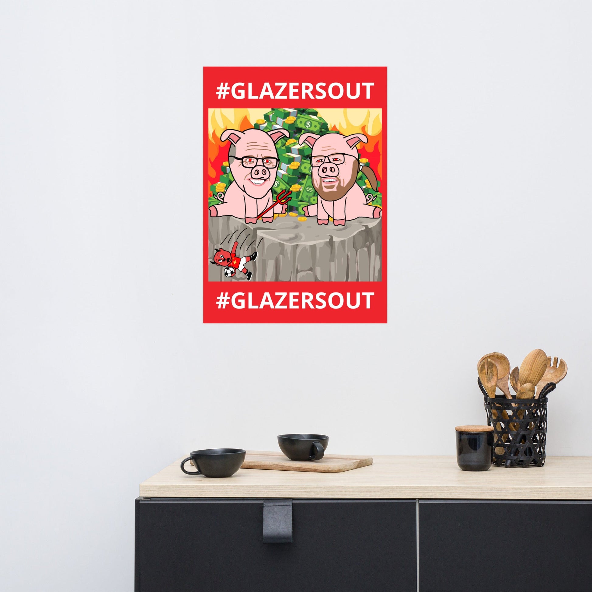 Glazers Out Manchester United Poster 50×70 cm Posters Football GlazersOut Manchester United Next Cult Brand