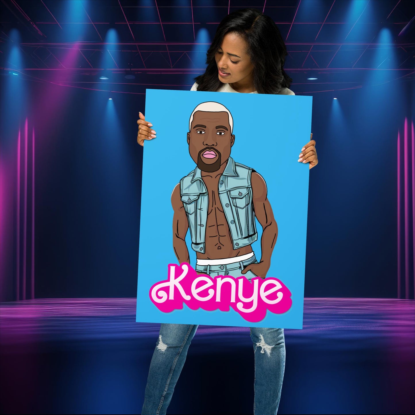 Kenye Barbie Ken Ryan Gosling Kanye West Poster Next Cult Brand