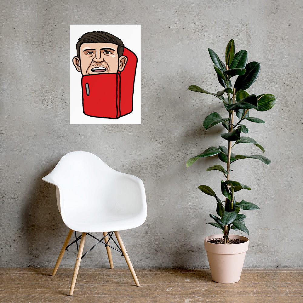 Harry ''The Fridge'' Maguire Poster 50×70 cm Posters Football Harry Maguire Manchester United The Fridge Next Cult Brand