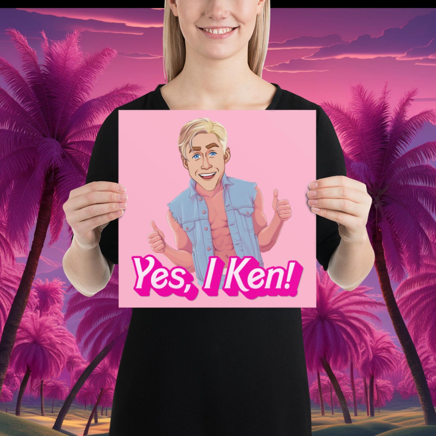 Yes I Ken Yes I can Ryan Gosling Ken Barbie Movie Poster Next Cult Brand