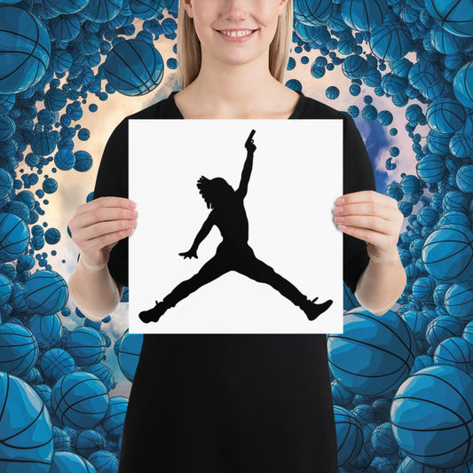 Ja Morant Funny Gun Meme Basketball NBA Memphis Grizzlies Poster
