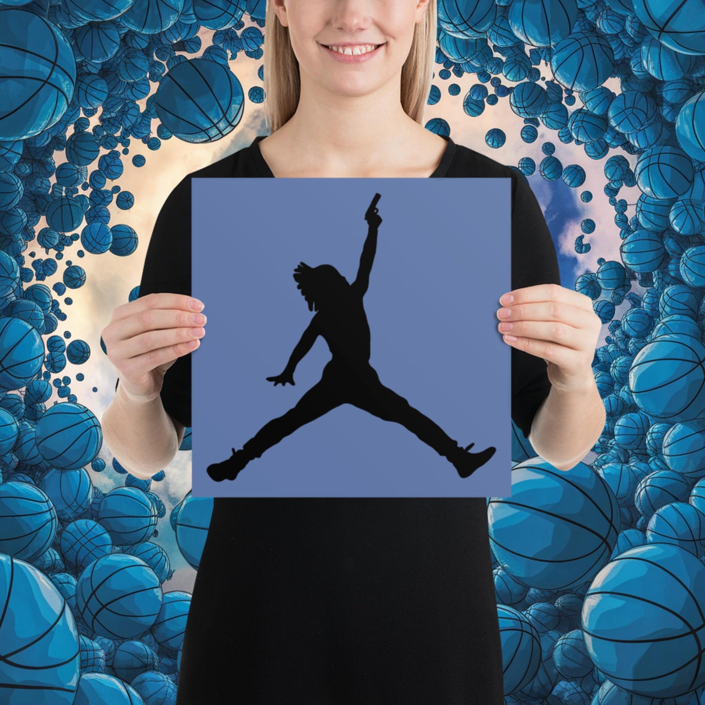 Ja Morant Funny Gun Meme Basketball NBA Memphis Grizzlies Poster