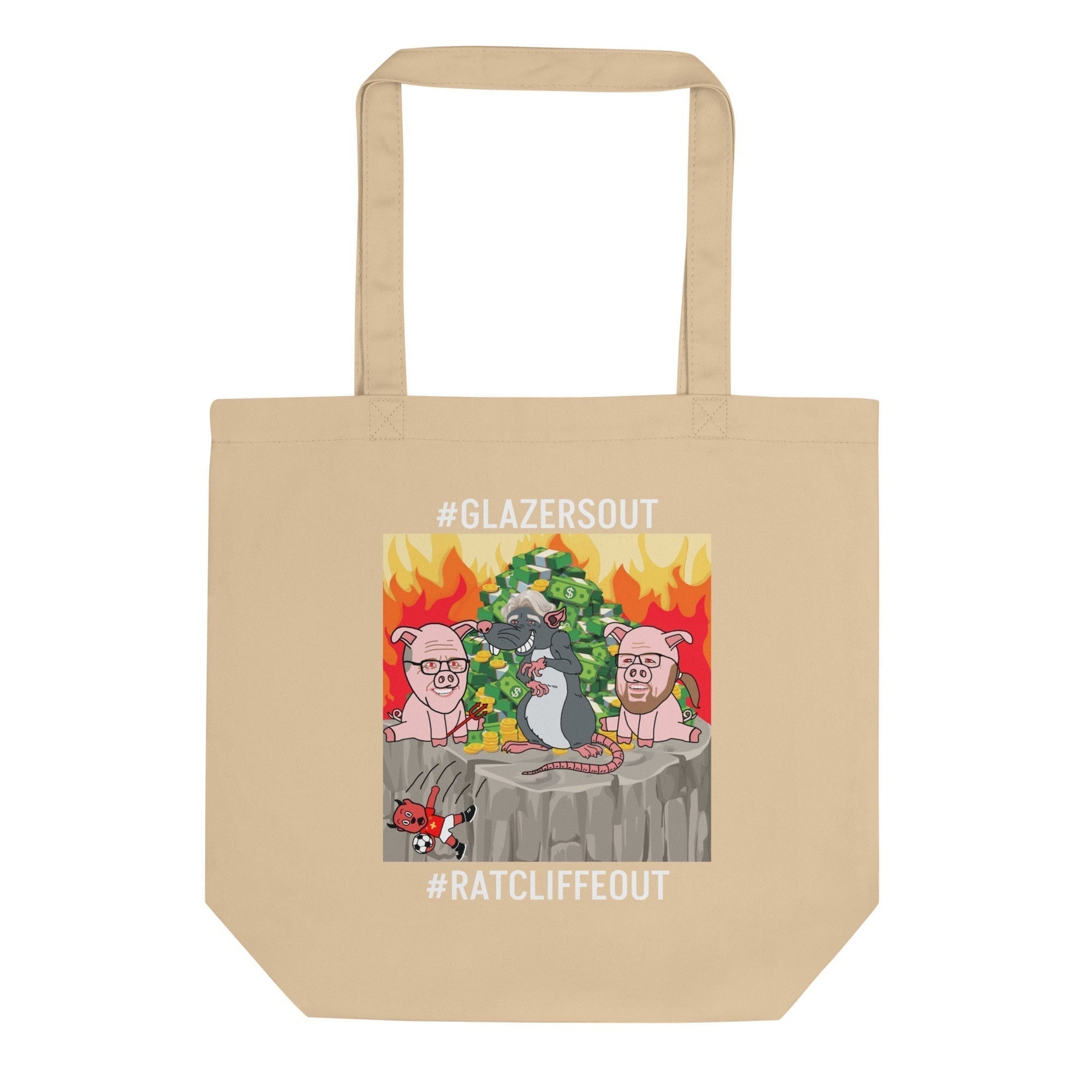 Manchester United Ratcliffe Out, Glazers Out Eco Tote Bag, Carryall Bag, Holdall Bag Default Title Bags Football GlazersOut Manchester United RatcliffeOut Next Cult Brand