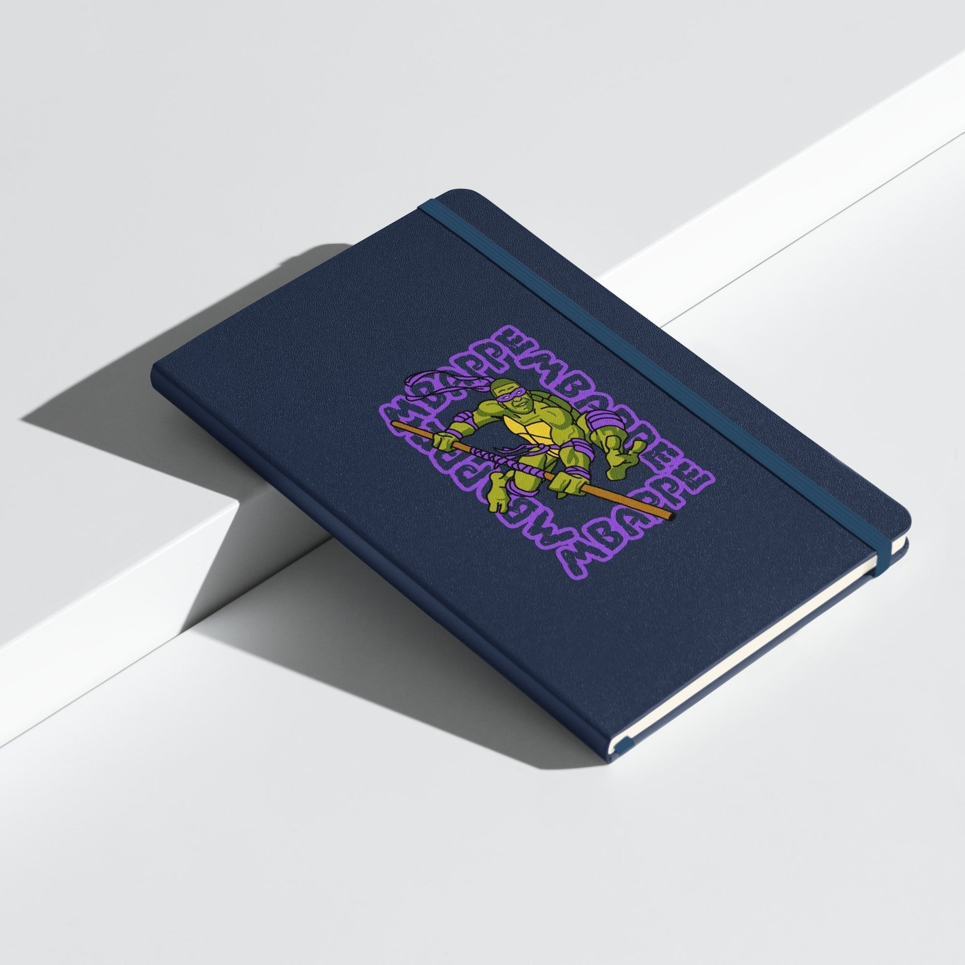 Kylian Mbappe Purple Ninja Turtle Donatello Hardcover bound notebook Next Cult Brand Donatello, Football, Kylian Mbappe, Ninja Turtles, PSG