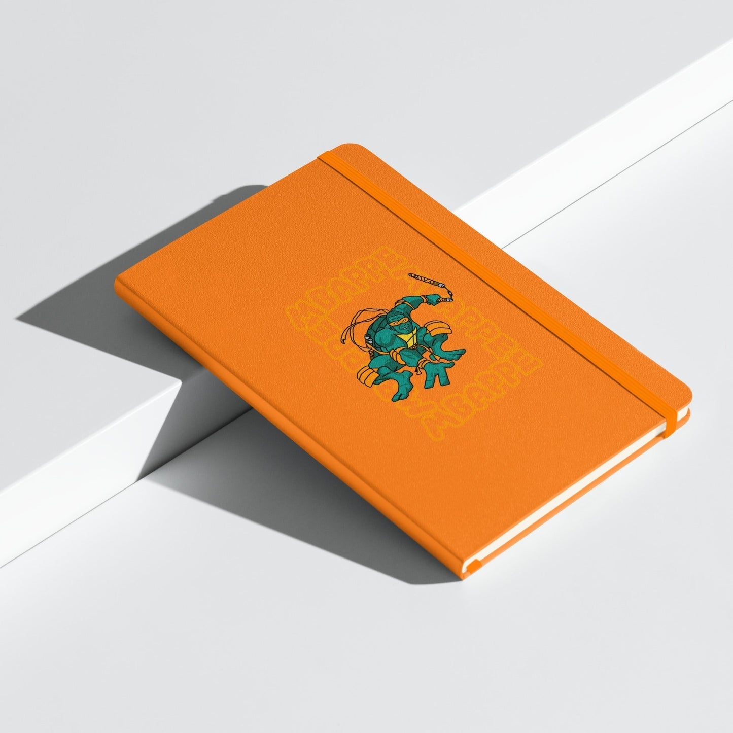 Kylian Mbappe Orange Ninja Turtle Michelangelo Hardcover bound notebook Next Cult Brand Football, Kylian Mbappe, Michelangelo, Ninja Turtles, PSG