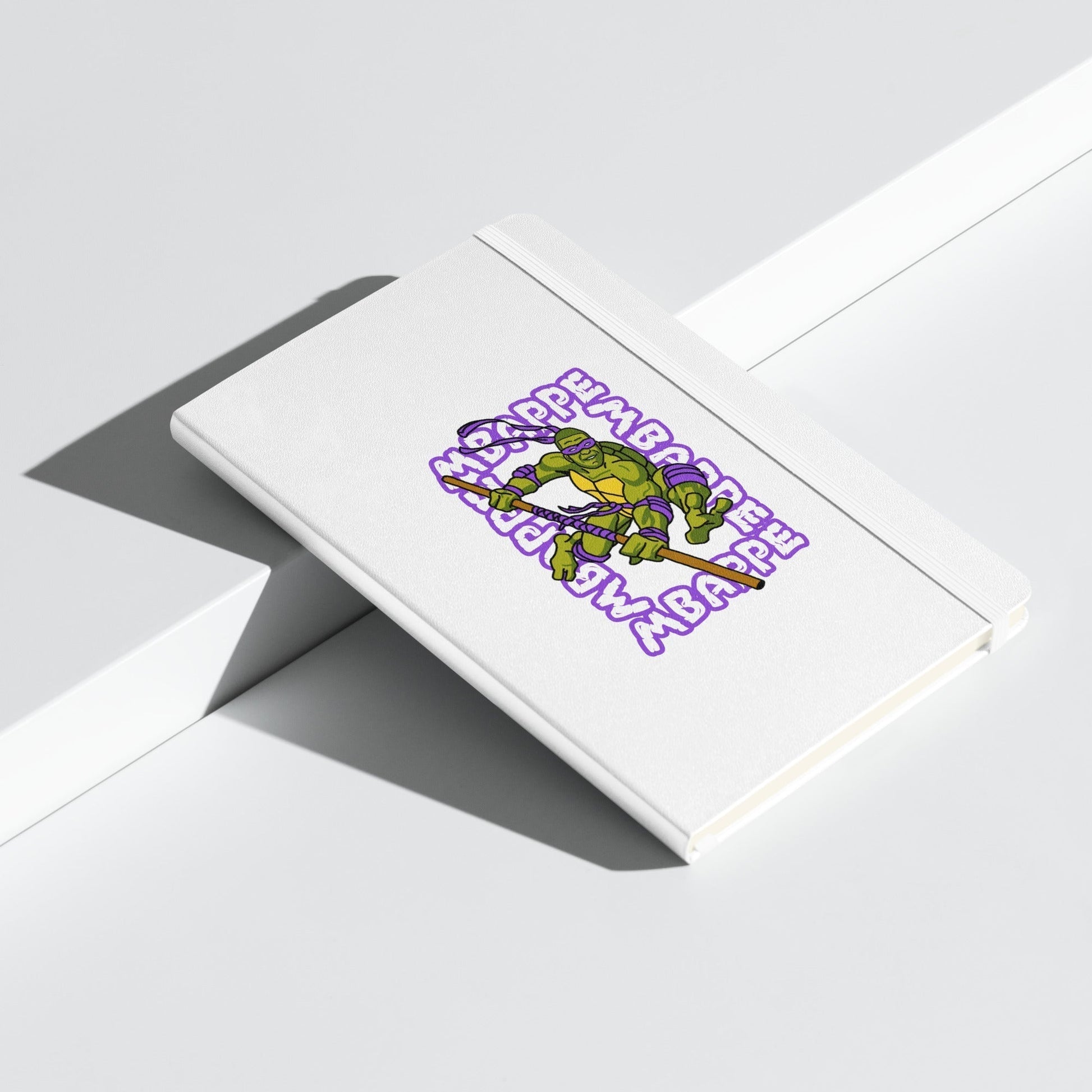 Kylian Mbappe Purple Ninja Turtle Donatello Hardcover bound notebook Next Cult Brand Donatello, Football, Kylian Mbappe, Ninja Turtles, PSG