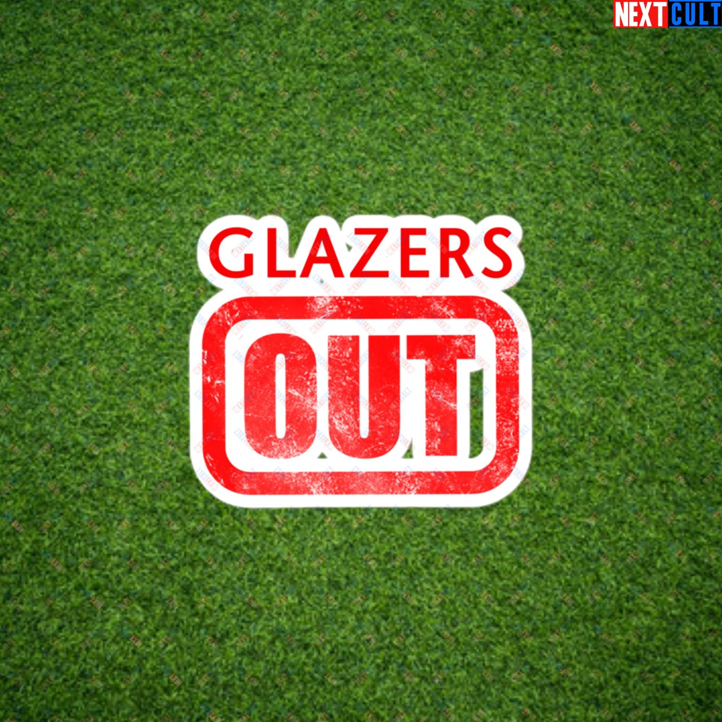 Glazers Out Manchester United Fan Protest Against Glazers Bubble-free stickers 3″×3″ Stickers Football GlazersOut Manchester United RatcliffeOut Next Cult Brand