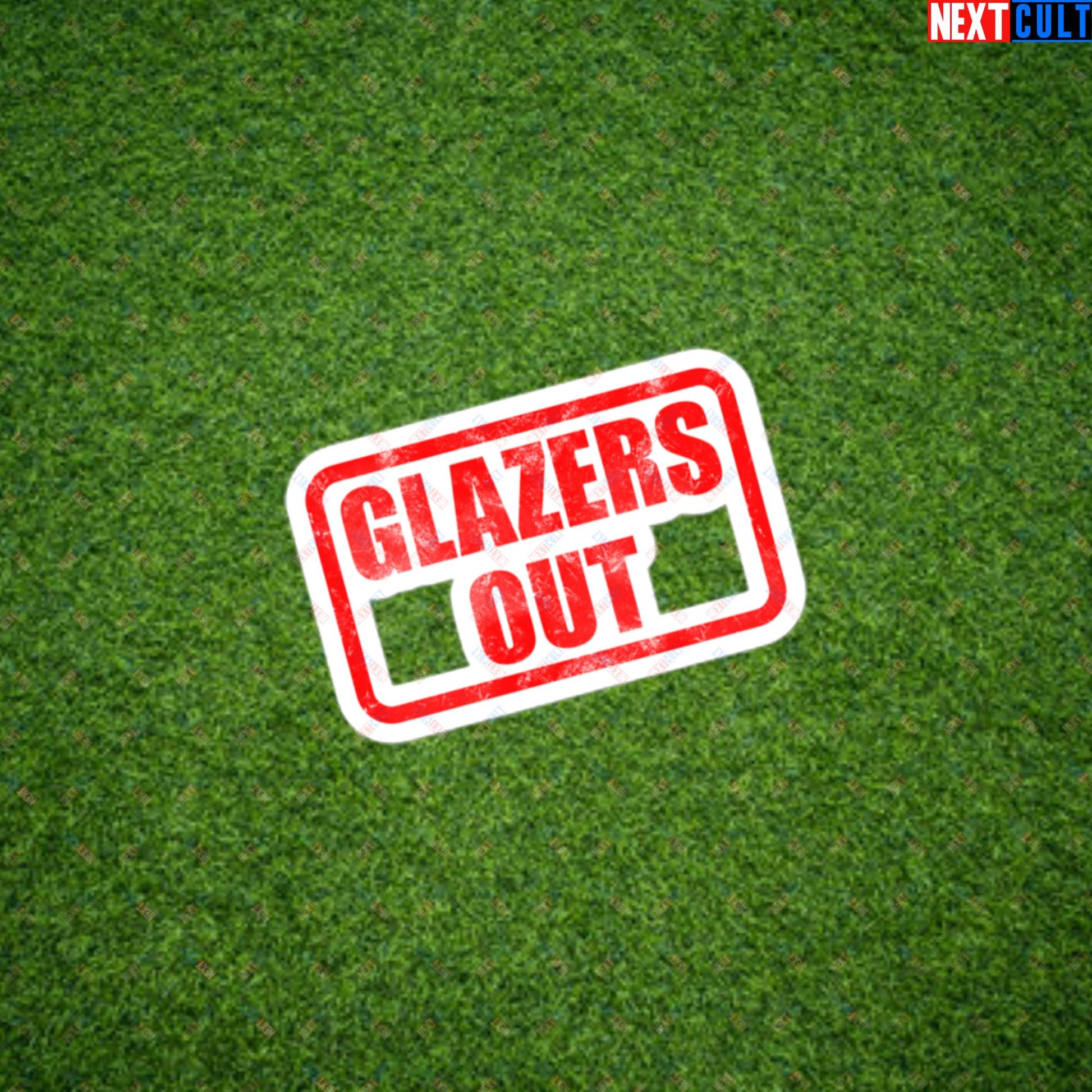 Glazers Out Stop The Glazers Ruining Manchester United Fan Protest Against Glazers Bubble-free stickers 3″×3″ Stickers Football GlazersOut Manchester United Next Cult Brand