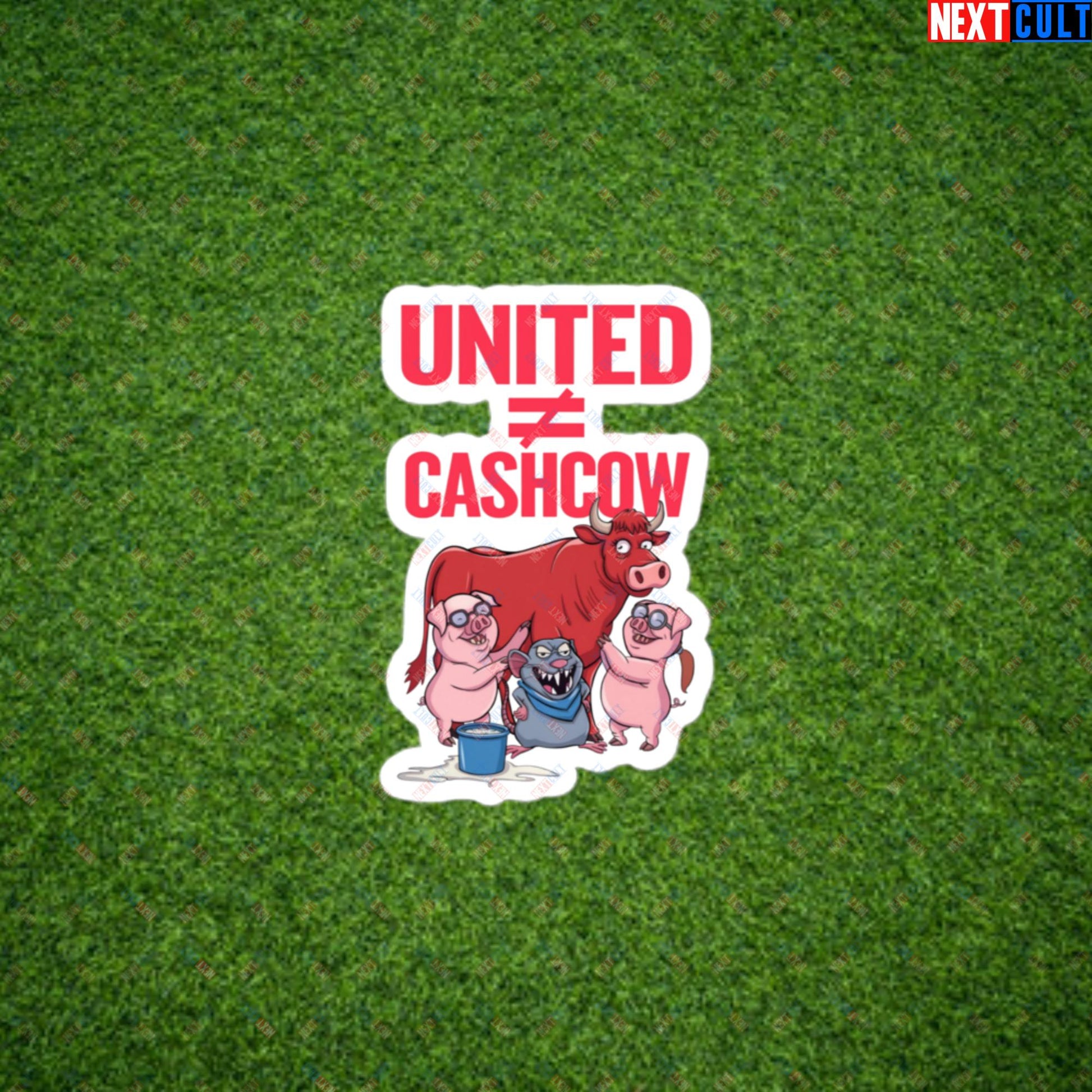 Manchester United Is Not A Cashcow Glazers Out Ineos Out Ratcliffe Out Protest Bubble-free stickers 3″×3″ Stickers Football GlazersOut Manchester United RatcliffeOut Next Cult Brand