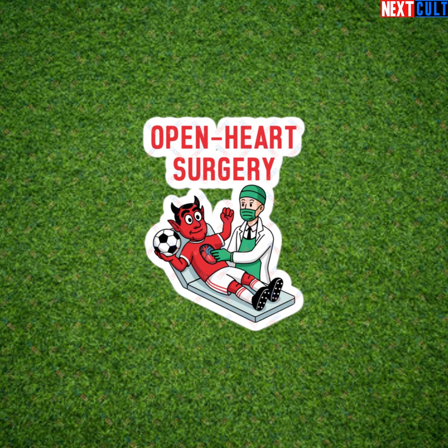 Ralf Rangnick "United Need Open Heart Surgery" Sticker - Manchester United Fan Protest Decal - Lazy Players Out, Proper Structure In, Remove Owners - Funny Football Meme Gift Bubble-free stickers 3″×3″ Stickers Football GlazersOut Manchester United RatcliffeOut Next Cult Brand