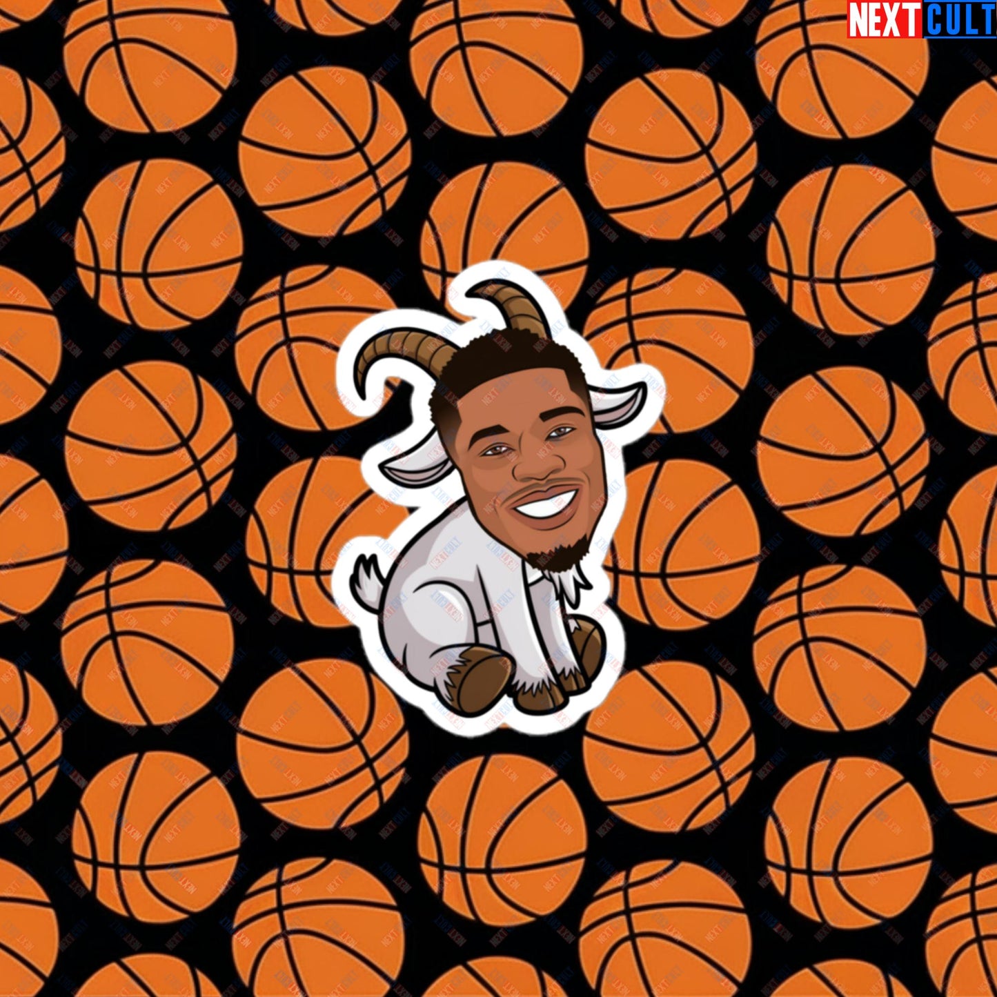 Giannis Antetokounmpo G.O.A.T. Sticker - Funny Basketball Meme Decal - Greatest of All Time Print for Basketball Fans - Perfect Gift for Giannis Fans Bubble-free stickers 3″×3″ Stickers Basketball G.O.A.T. Giannis Antetokounmpo Milwaukee Bucks NBA Next Cult Brand