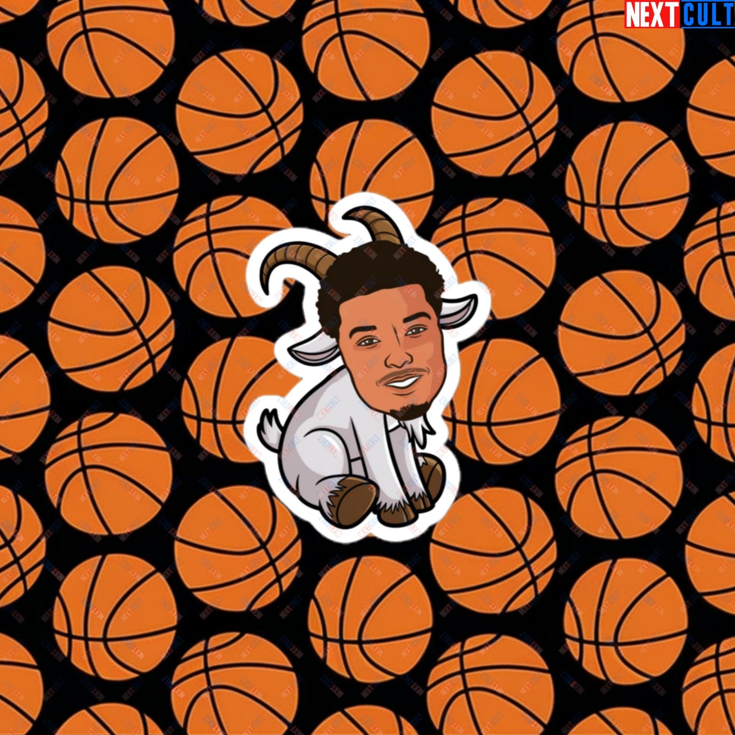 Wemby G.O.A.T. Sticker - Victor Wembanyama Funny Basketball Meme Decal - Greatest of All Time Print for Basketball Fans - Perfect Gift for Wemby Fans Bubble-free stickers 3″×3″ Stickers Basketball G.O.A.T. NBA San Antonio Spurs Victor Wembanyama Wemby Next Cult Brand