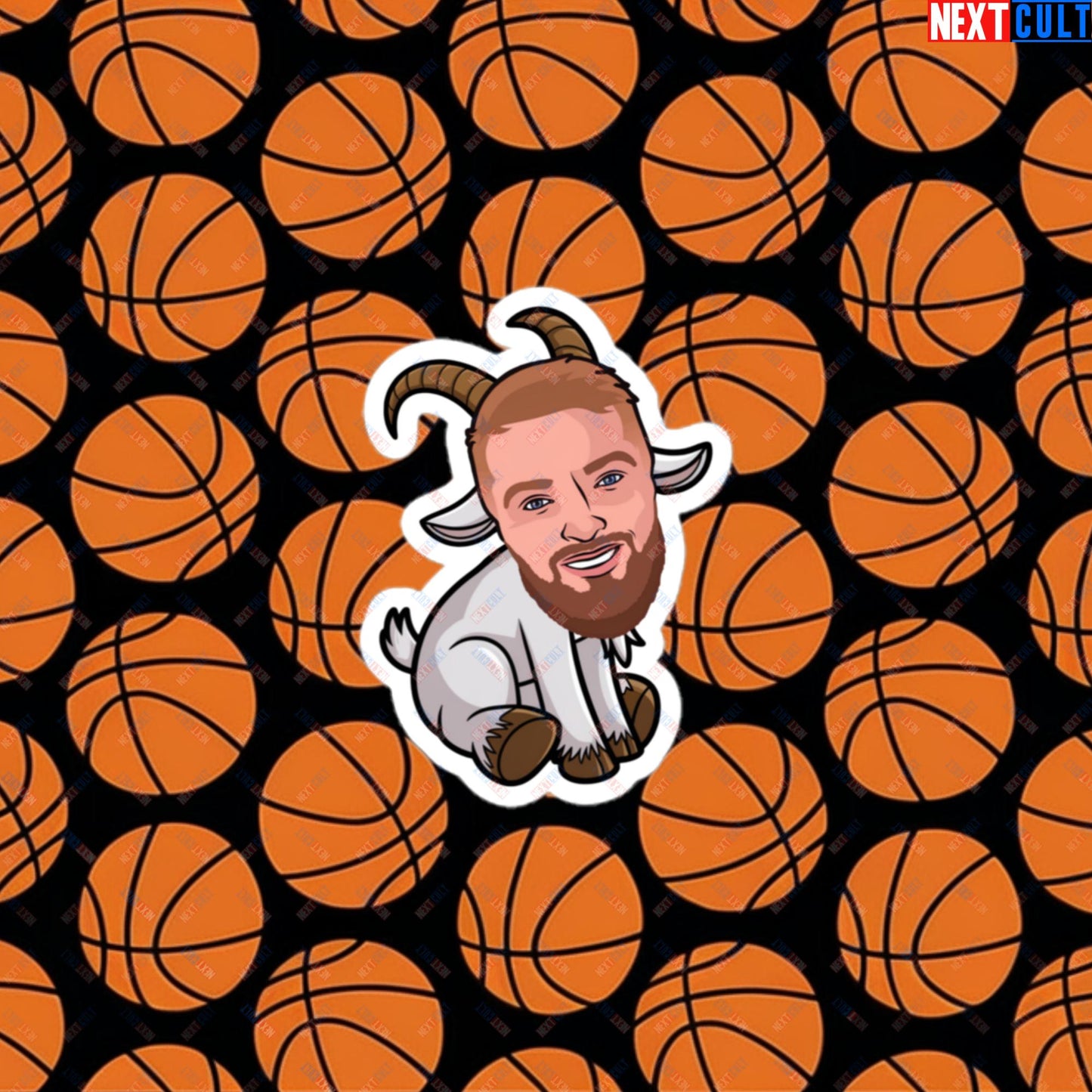 Domantas Sabonis GOAT Sticker - Funny Basketball Meme Decal - Greatest of All Time Print for Sacramento Kings and Lithuania Fans - Perfect Gift for Basketball Lovers Bubble-free stickers 3″×3″ Stickers Basketball Domantas Sabonis G.O.A.T. NBA Sacramento Kings Next Cult Brand