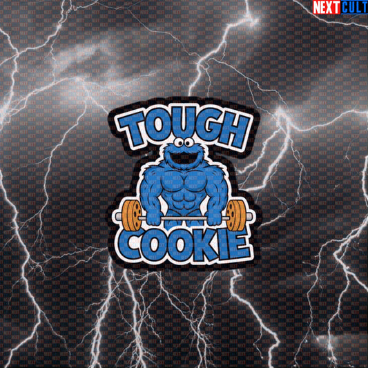 Tough Cookie Gym Sticker | Funny Workout Decal for Water Bottles & Gym Gear | Fitness Meme Sticker Default Title Stickers Bodybuilding Bulking Cookie Monster Fast Food Fitness Gym Powerlifting TV Workout Next Cult Brand