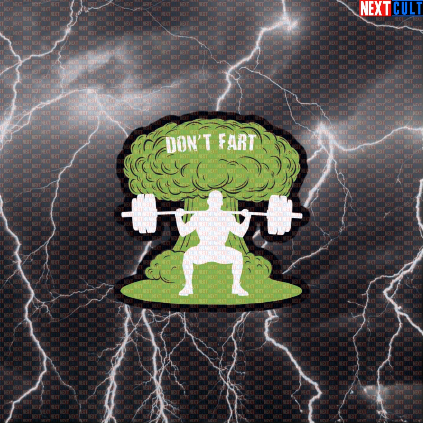 Don't Fart Squats Gym Sticker | Funny Workout Decal for Water Bottles & Weight Plates | Fitness Meme Default Title Stickers Bodybuilding Fitness Gym Powerlifting Workout Next Cult Brand