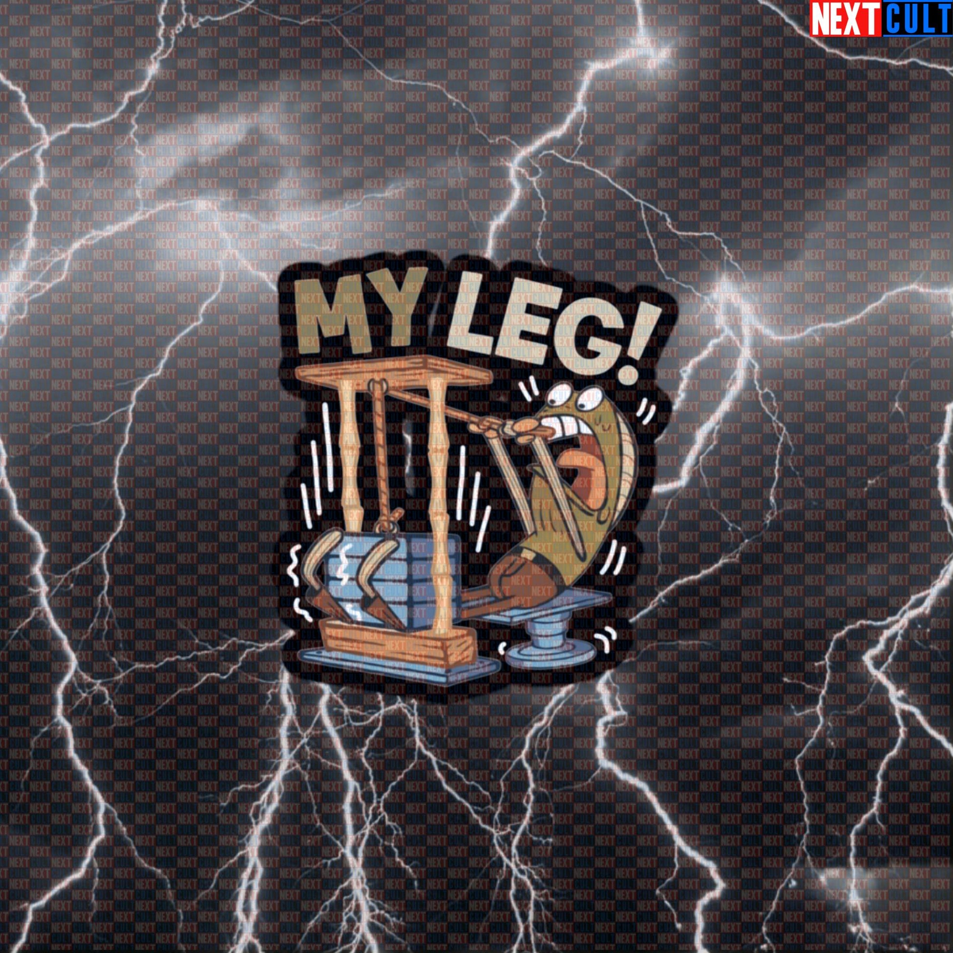 My Leg Hurts Gym Sticker | Funny Leg Day Workout Decal for Water Bottles & Gym Gear | Fitness Meme Default Title Stickers Bodybuilding Fitness Gym Leg Day TV Workout Next Cult Brand