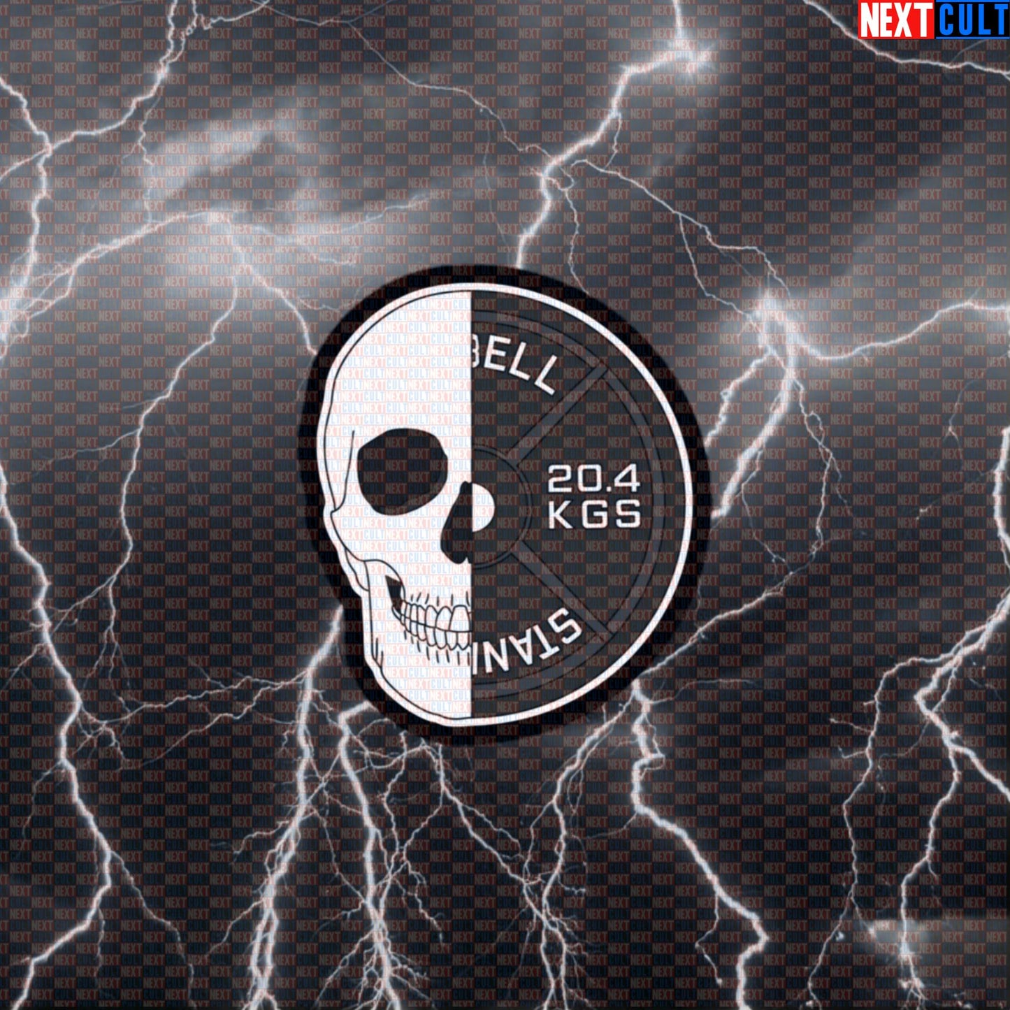 Platehead Gym Sticker | Funny Skull Design Workout Decal for Water Bottles & Gym Gear | Fitness Meme Default Title Stickers Bodybuilding Fitness Gym Halloween Powerlifting Workout Next Cult Brand