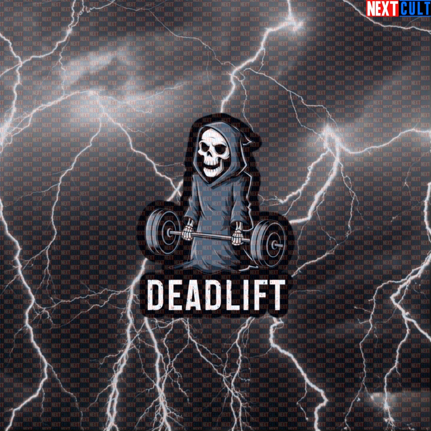 Deadlift Lovers Gym Sticker | Funny Grim Reaper Skeleton Decal for Water Bottles & Gym Equipment Default Title Stickers Bodybuilding Fitness Gym Halloween Leg Day Powerlifting Workout Next Cult Brand