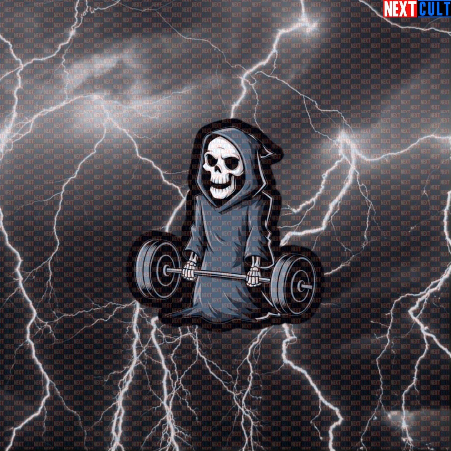 Deadlift Lovers Grim Reaper Gym Sticker | Funny Workout Decal for Water Bottles & Gym Equipment Default Title Stickers Bodybuilding Fitness Gym Halloween Leg Day Powerlifting Workout Next Cult Brand