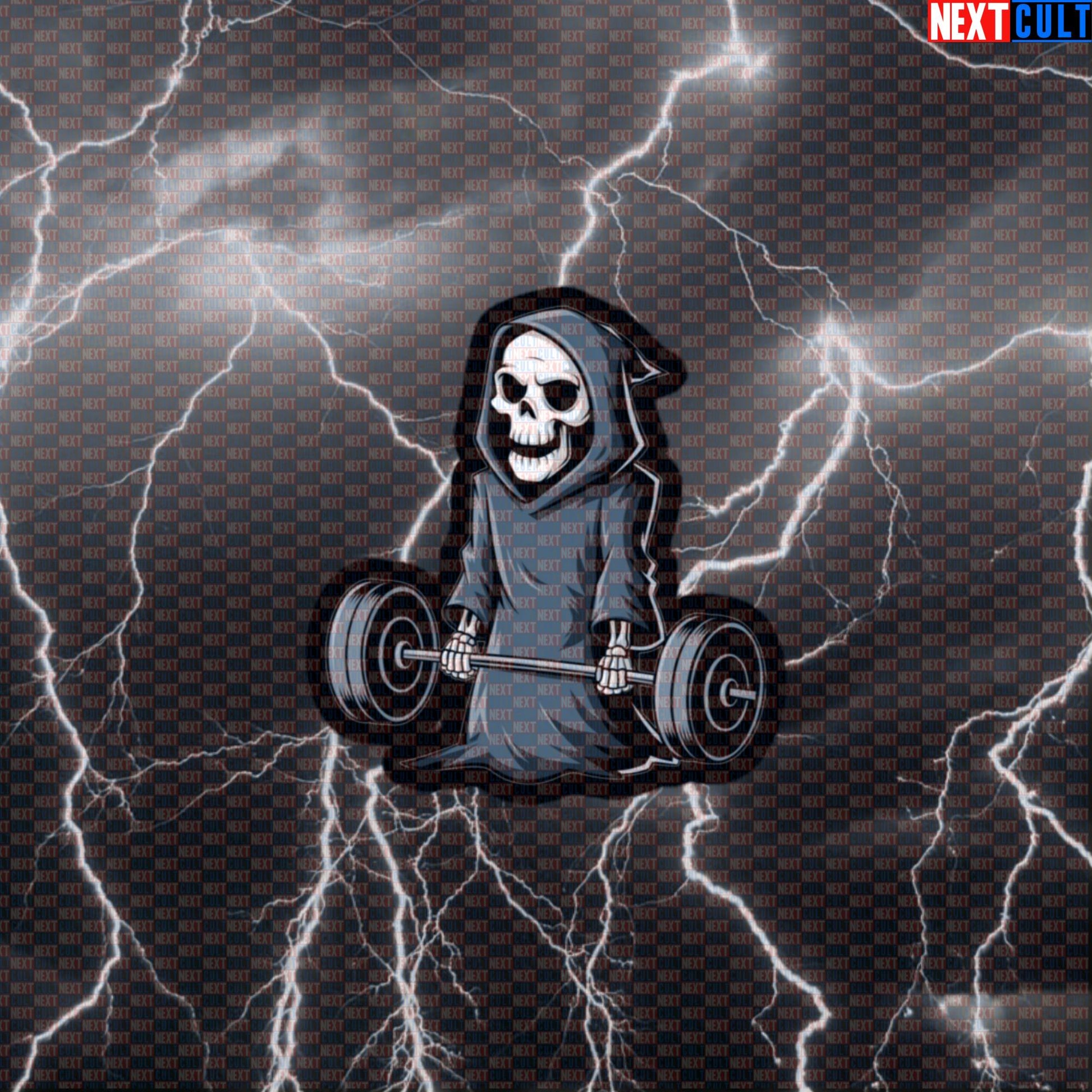 Deadlift Lovers Grim Reaper Gym Sticker | Funny Workout Decal for Water Bottles & Gym Equipment Default Title Stickers Bodybuilding Fitness Gym Halloween Leg Day Powerlifting Workout Next Cult Brand