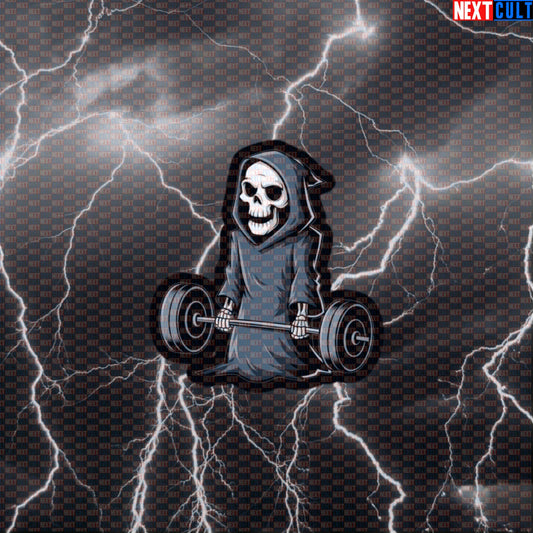 Deadlift Lovers Grim Reaper Gym Sticker | Funny Workout Decal for Water Bottles & Gym Equipment Default Title Stickers Bodybuilding Fitness Gym Halloween Leg Day Powerlifting Workout Next Cult Brand