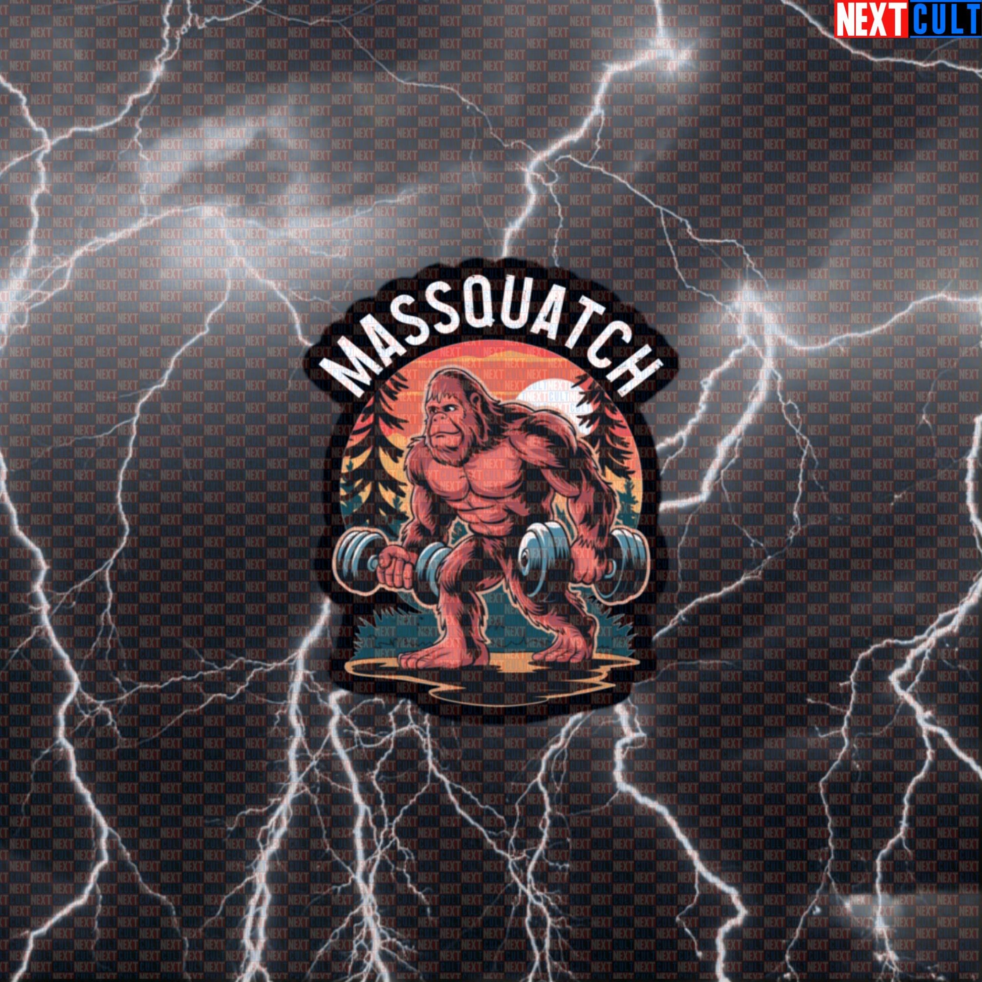 Massquatch Bigfoot Gym Sticker | Funny Sasquatch Workout Decal for Water Bottles & Gym Equipment Default Title Stickers Bodybuilding Fitness Gym Halloween Workout Next Cult Brand