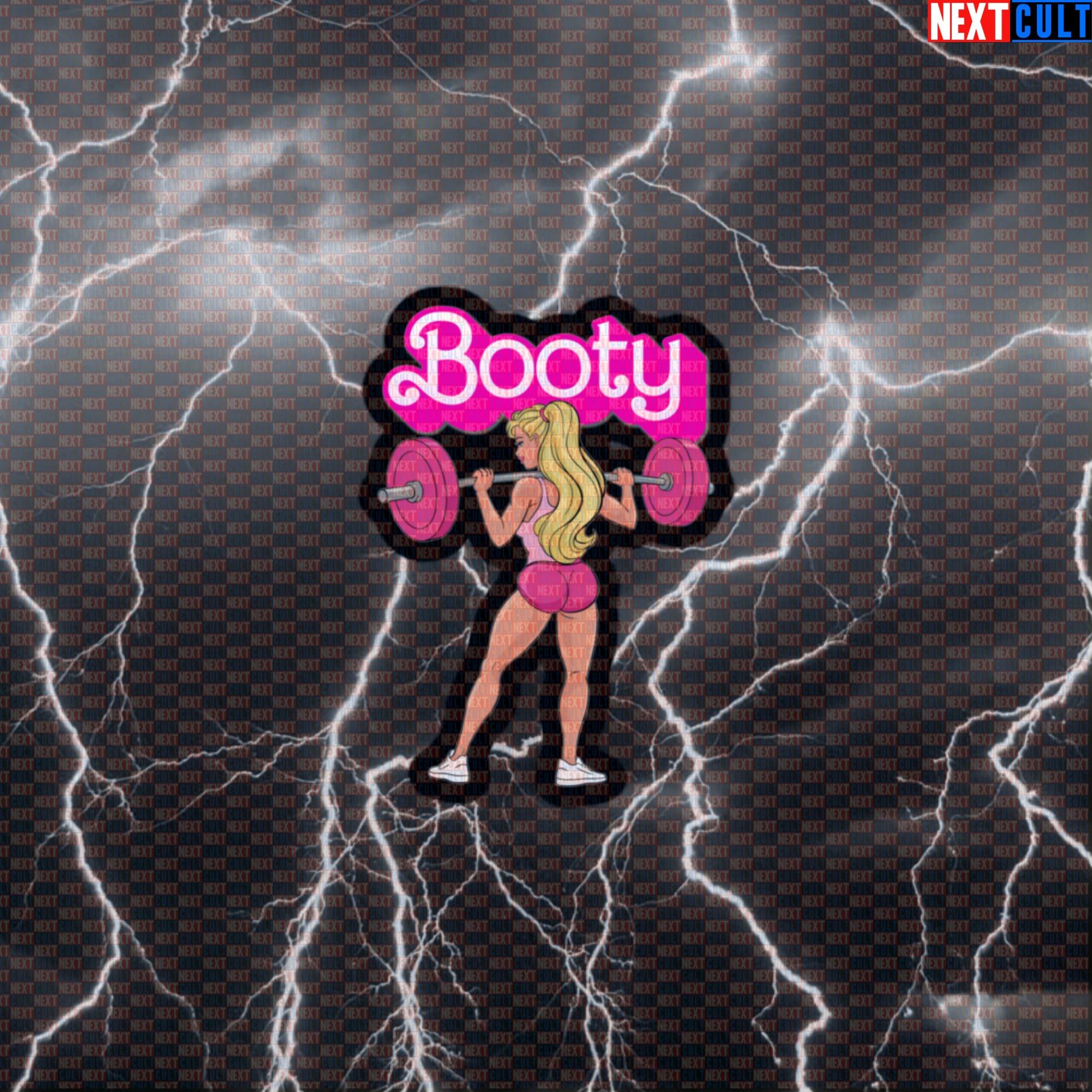 BootyBuilder Gym Sticker | Funny Workout Decal for Water Bottles & Gear | Barbie Fitness Meme Sticker Default Title Stickers Barbie Bodybuilding Films Fitness Gym Leg Day Powerlifting Workout Next Cult Brand