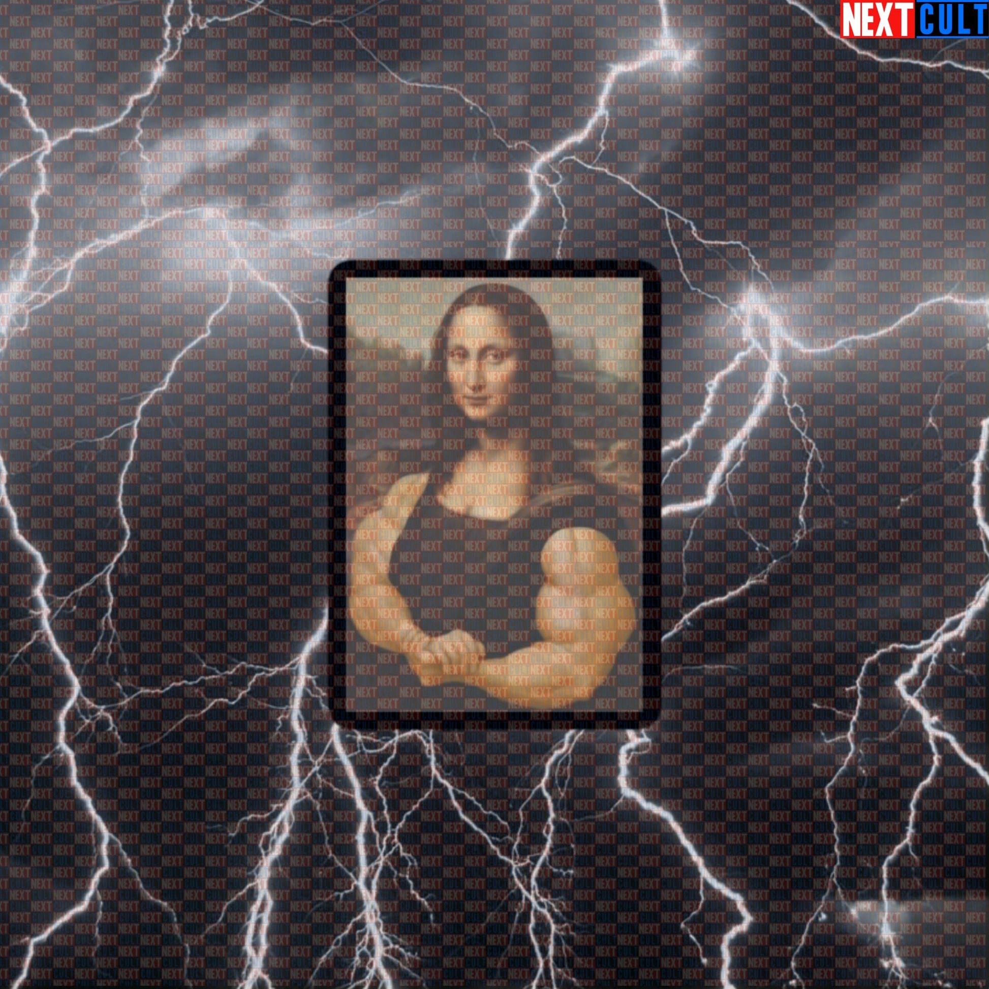 Mona Lifta Gym Sticker | Funny Mona Lisa Workout Decal | Artistic Fitness Meme Sticker for Gym Gear Default Title Stickers Art Bodybuilding Fitness Gym Mona Lisa Workout Next Cult Brand