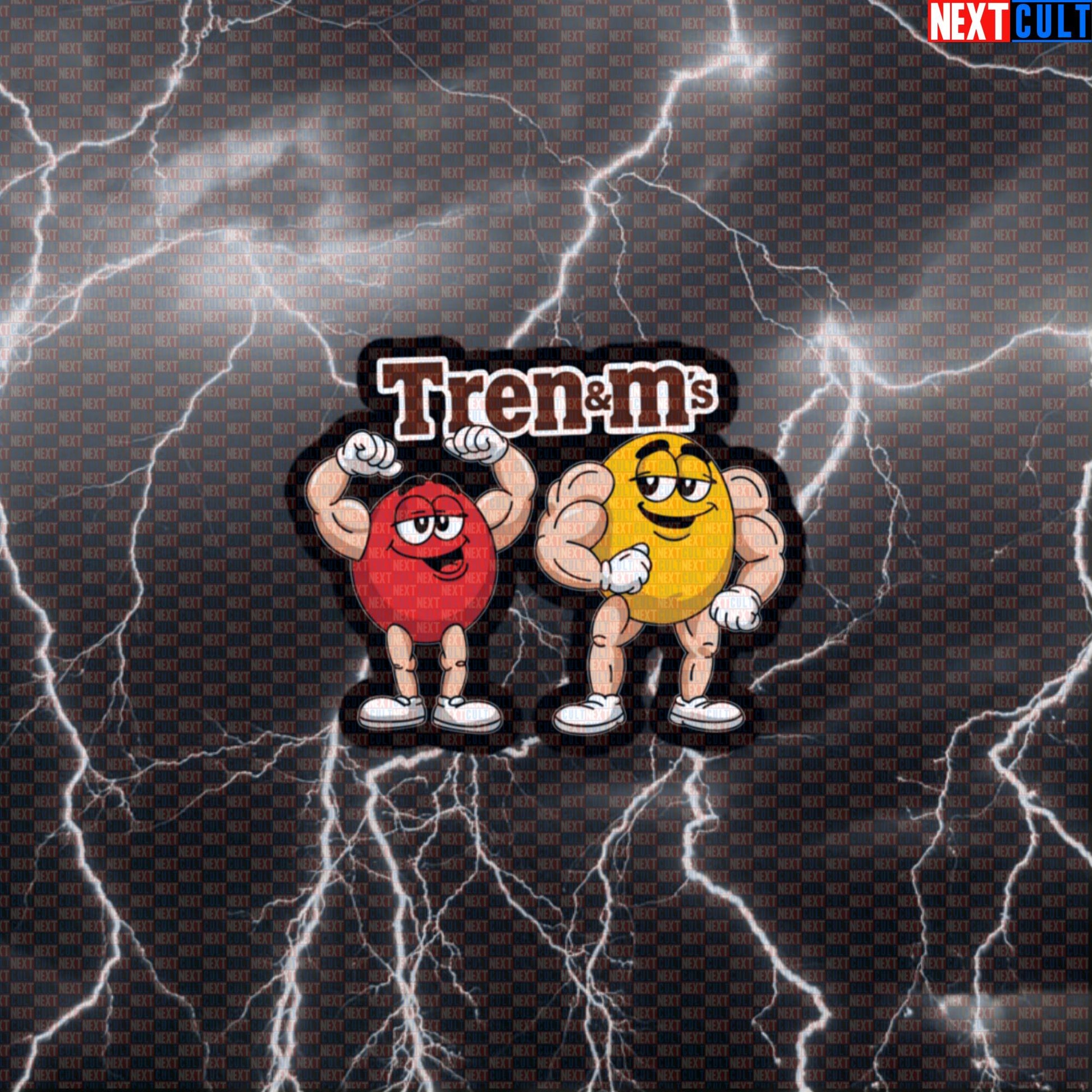 Tren&Ms Gym Sticker | Funny Bodybuilding Meme Decal For Water Bottles & Gym Gear | Workout Sticker Default Title Bodybuilding Fast Food Fitness Gym Steroids Workout Next Cult Brand