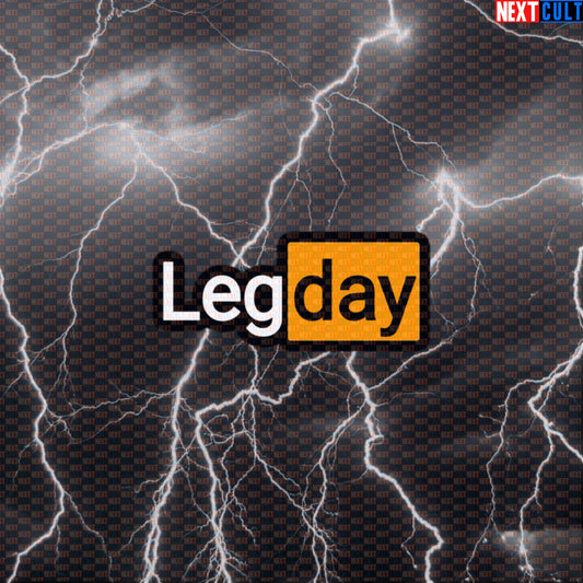 Leg Day Funny Gym Sticker | Squats Deadlifts Workout Decal | Fitness Meme Vinyl Sticker Default Title Bodybuilding Fitness Gym Leg Day Powerlifting Workout Next Cult Brand