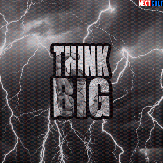 Think Big Gym Sticker | Funny Arnold Bodybuilding Meme Decal for Water Bottles & Gym Gear Default Title Arnold Schwarzenegger Bodybuilding Fitness Gym Workout Next Cult Brand