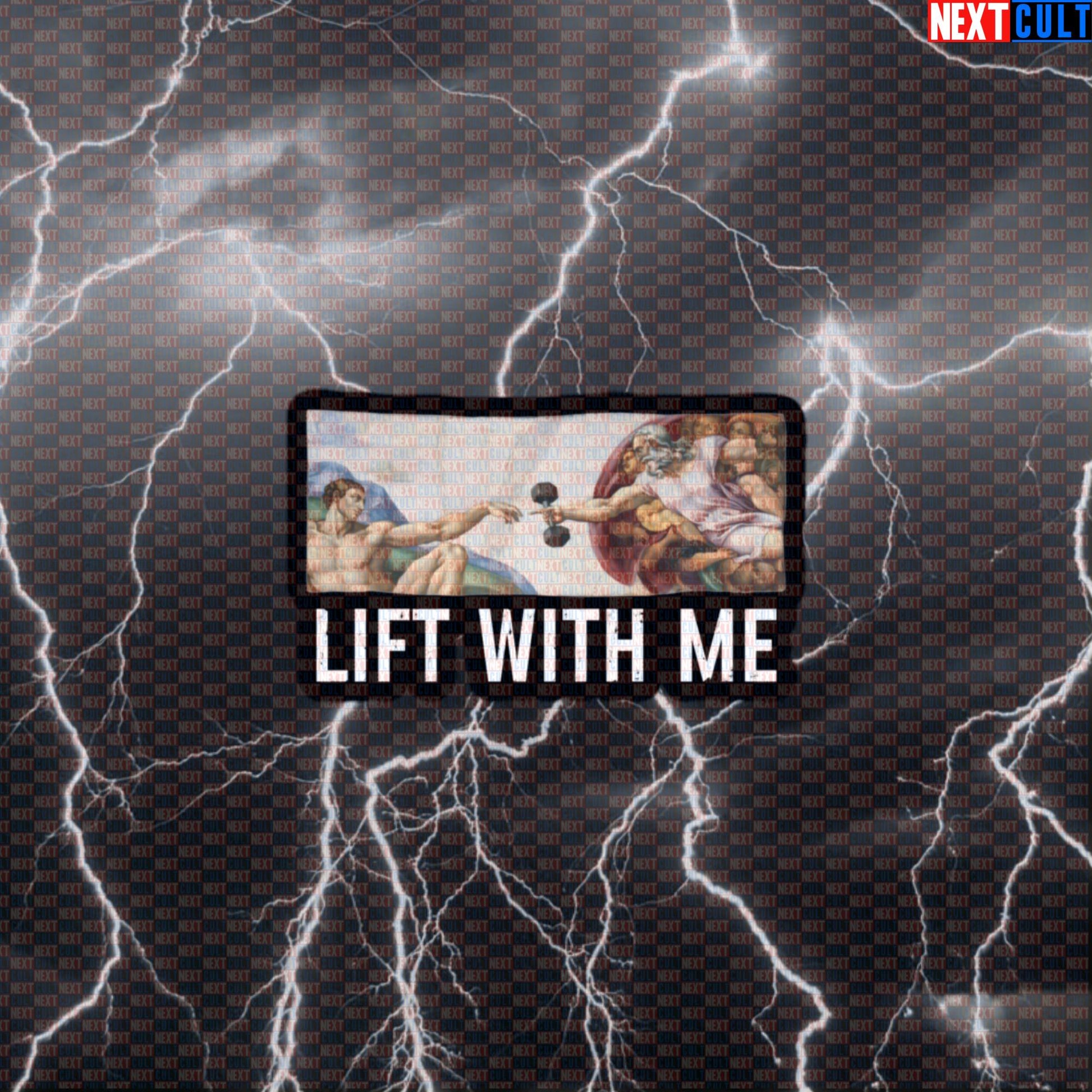 Lift With Me Gym Renaissance Sticker | Funny Michelangelo Sistine Chapel Workout Decal for Lifters Default Title Art Bodybuilding Gym Powerlifting Workout Next Cult Brand