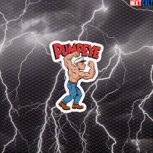 Pumpeye Gym Sticker | Funny Forearm Gains & Grip Training Decal | Popeye Meme Workout Sticker Default Title Bodybuilding Films Fitness Grip Training Gym Workout Next Cult Brand