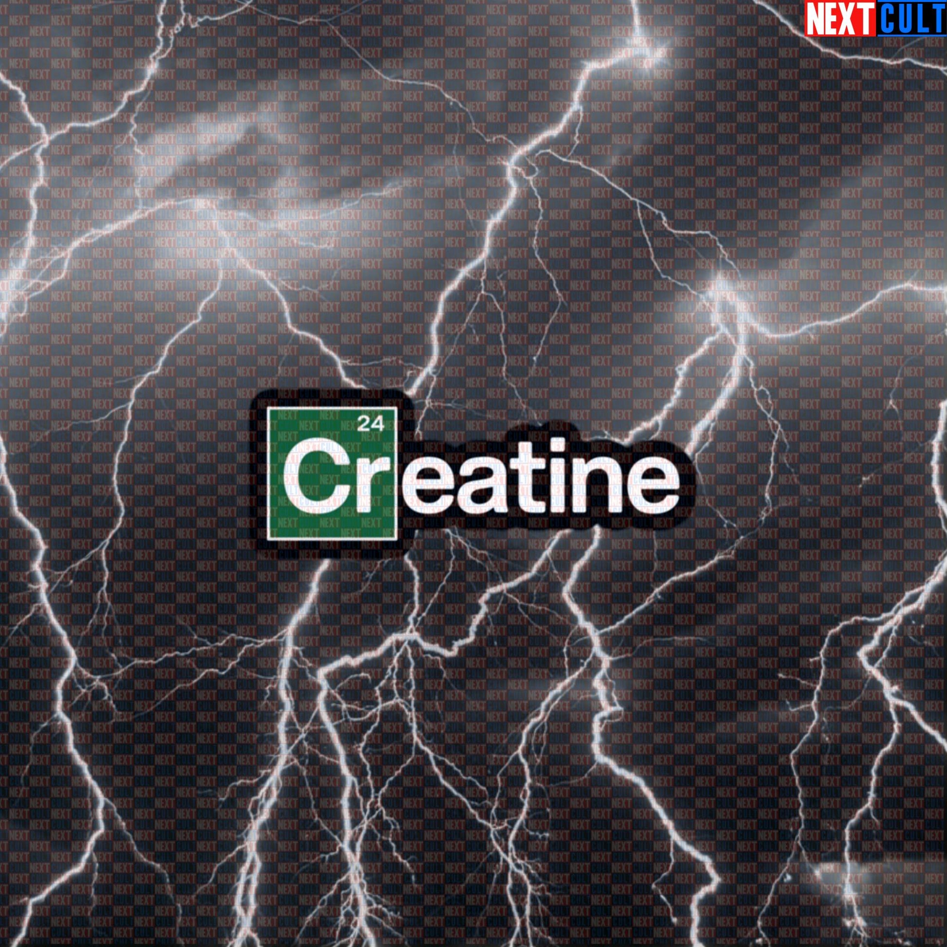 Powered By Creatine Gym Sticker | Funny Breaking Bad Meme Workout Decal for Water Bottles & Gym Gear Default Title Stickers Bodybuilding Breaking Bad Fitness Gym TV Workout Next Cult Brand
