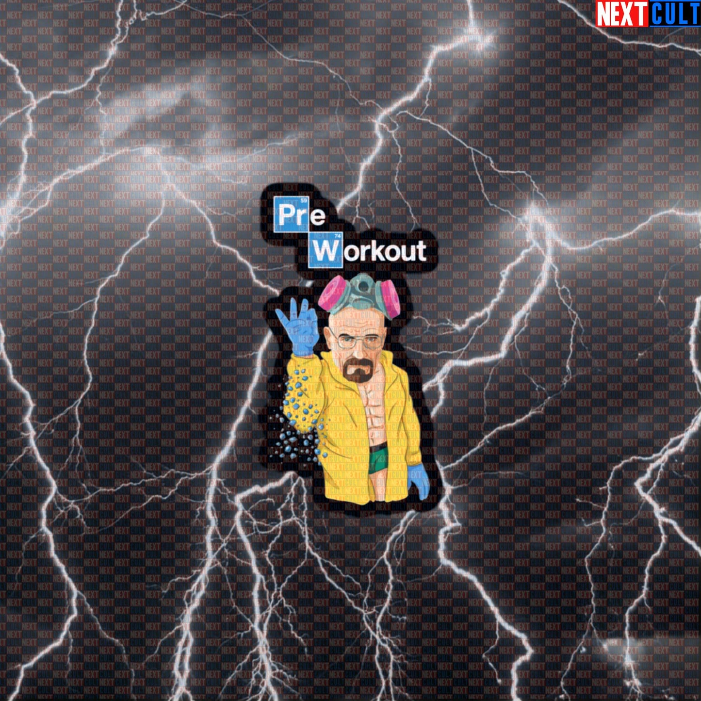 Sprinkling Preworkout Gym Sticker | Funny Breaking Bad Workout Decal for Water Bottles & Gym Gear Default Title Stickers Bodybuilding Breaking Bad Fitness Gym TV Workout Next Cult Brand