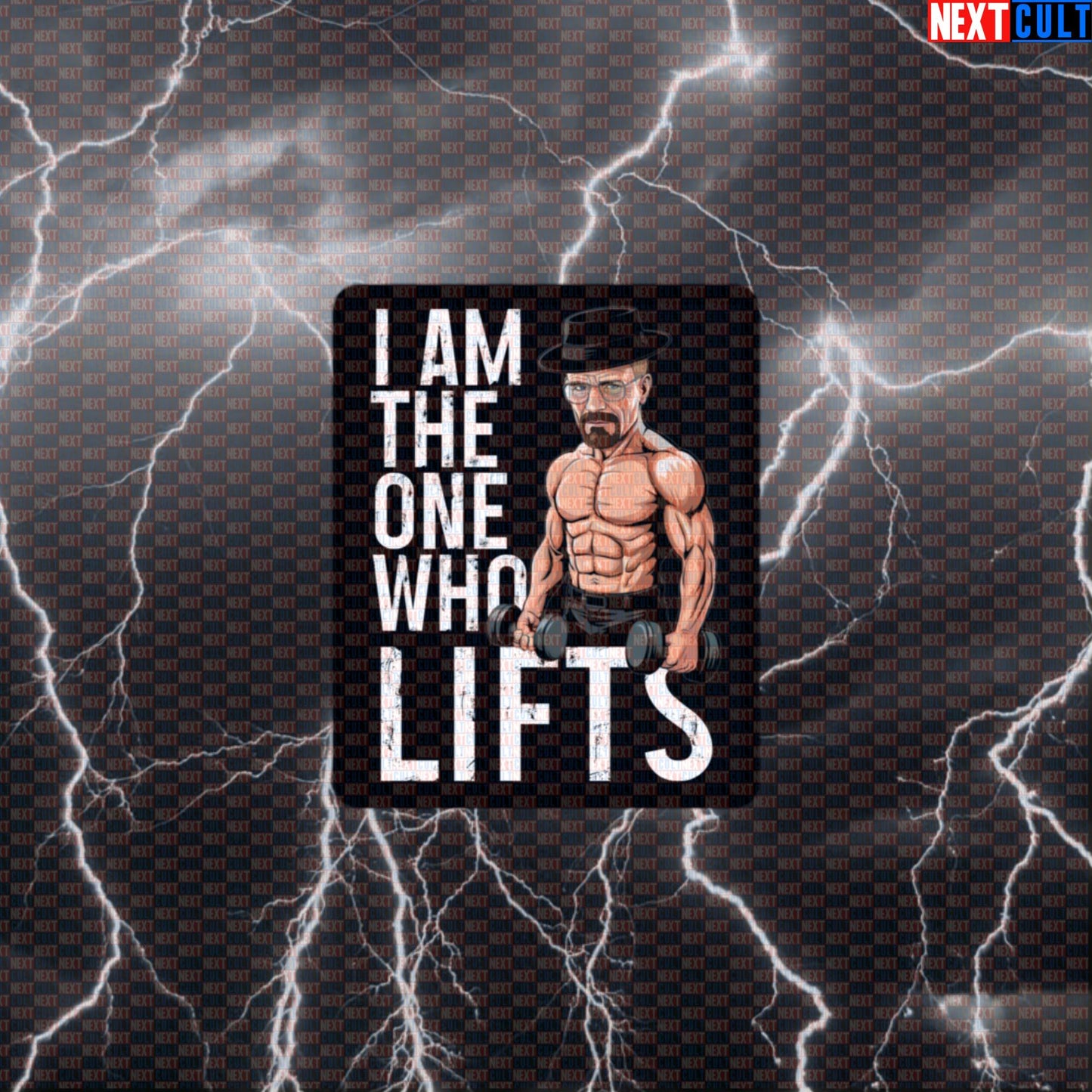I Am The One Who Lifts Gym Sticker | Breaking Bad Workout Decal For Water Bottles & Weight Plates Default Title Bodybuilding Breaking Bad Fitness Gym TV Workout Next Cult Brand