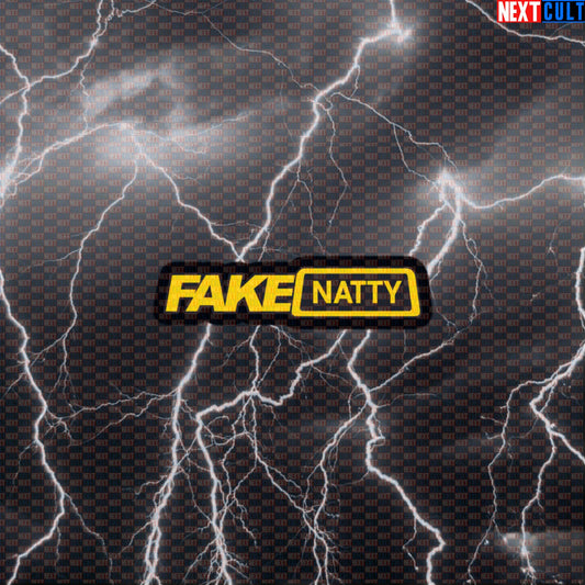 Fake Natty Gym Meme Sticker | Funny Not Natty Workout Decal for Water Bottles & Gym Gear Default Title Bodybuilding Fitness Gym Natty Steroids Workout Next Cult Brand
