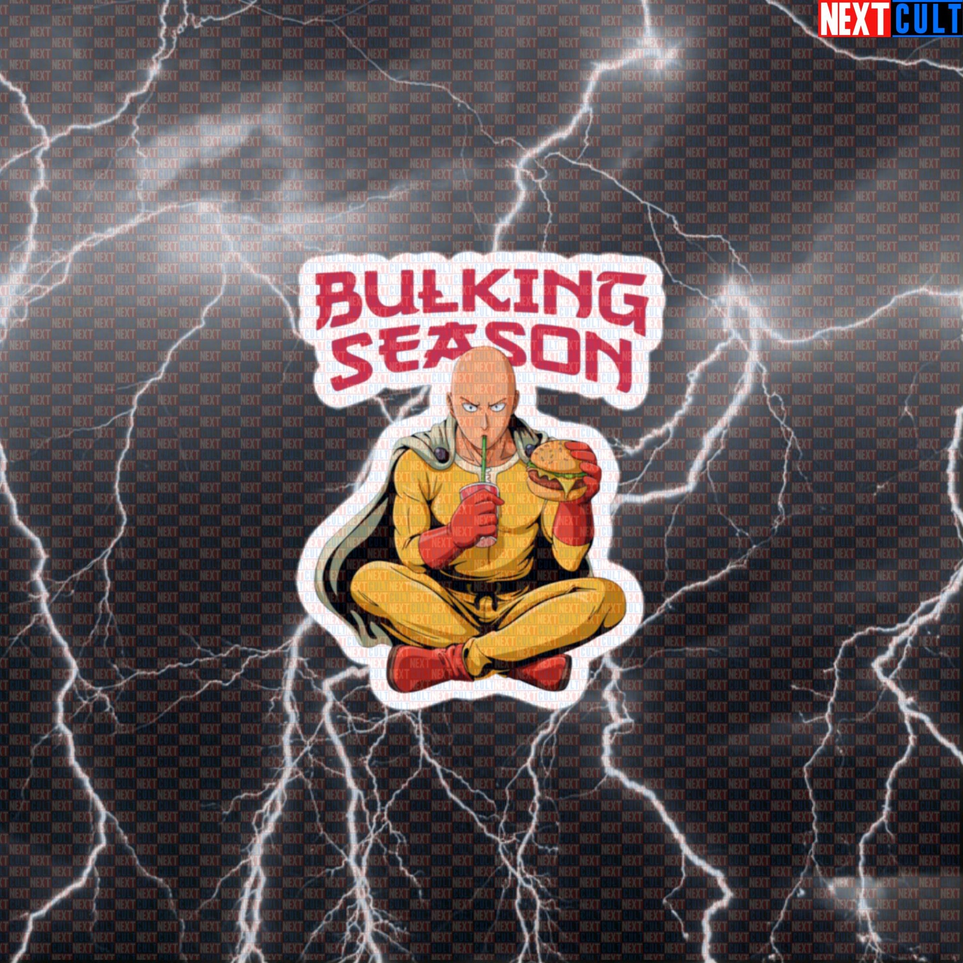 Bulking Season Gym Sticker | Anime Fast Food Meme Decal for Water Bottles & Lunchboxes | Workout Sticker Default Title Anime Bodybuilding Bulking Fast Food Fitness Gym TV Workout Next Cult Brand