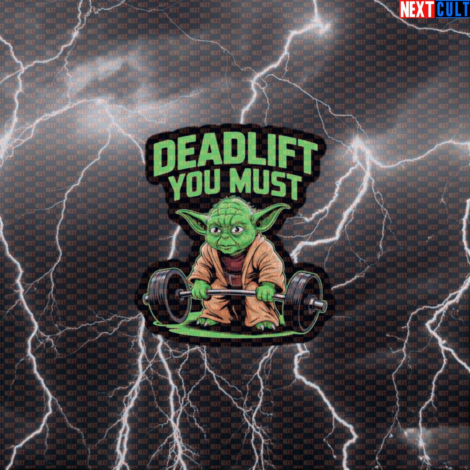 Deadlift You Must Gym Sticker | Funny Star Wars Yoda Workout Decal for Water Bottles & Gym Equipment Default Title Stickers Bodybuilding Films Fitness Gym Leg Day Powerlifting Star Wars Workout Yoda Next Cult Brand