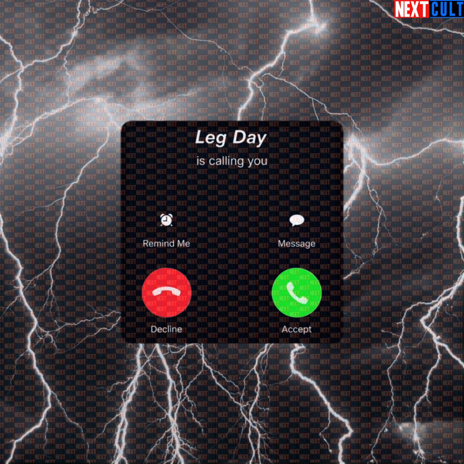 Leg Day Is Calling You Gym Sticker | Funny Workout Decal for Water Bottles & Gym Equipment Default Title Bodybuilding Fitness Gym Leg Day Powerlifting Workout Next Cult Brand