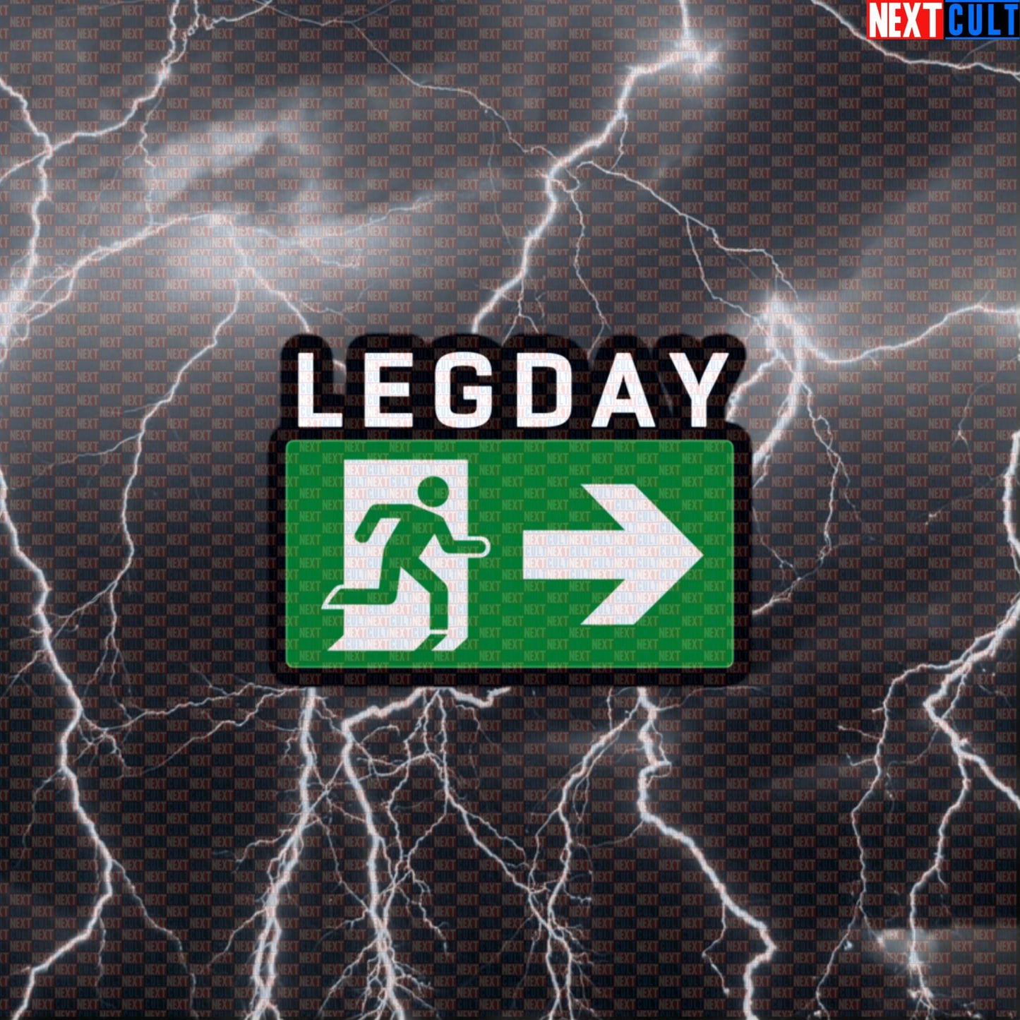 Leg Day No Thanks Gym Sticker | Skip Leg Day Meme Decal for Water Bottles & Gym Equipment | Workout Sticker Default Title Bodybuilding Fitness Gym Leg Day Powerlifting Workout Next Cult Brand