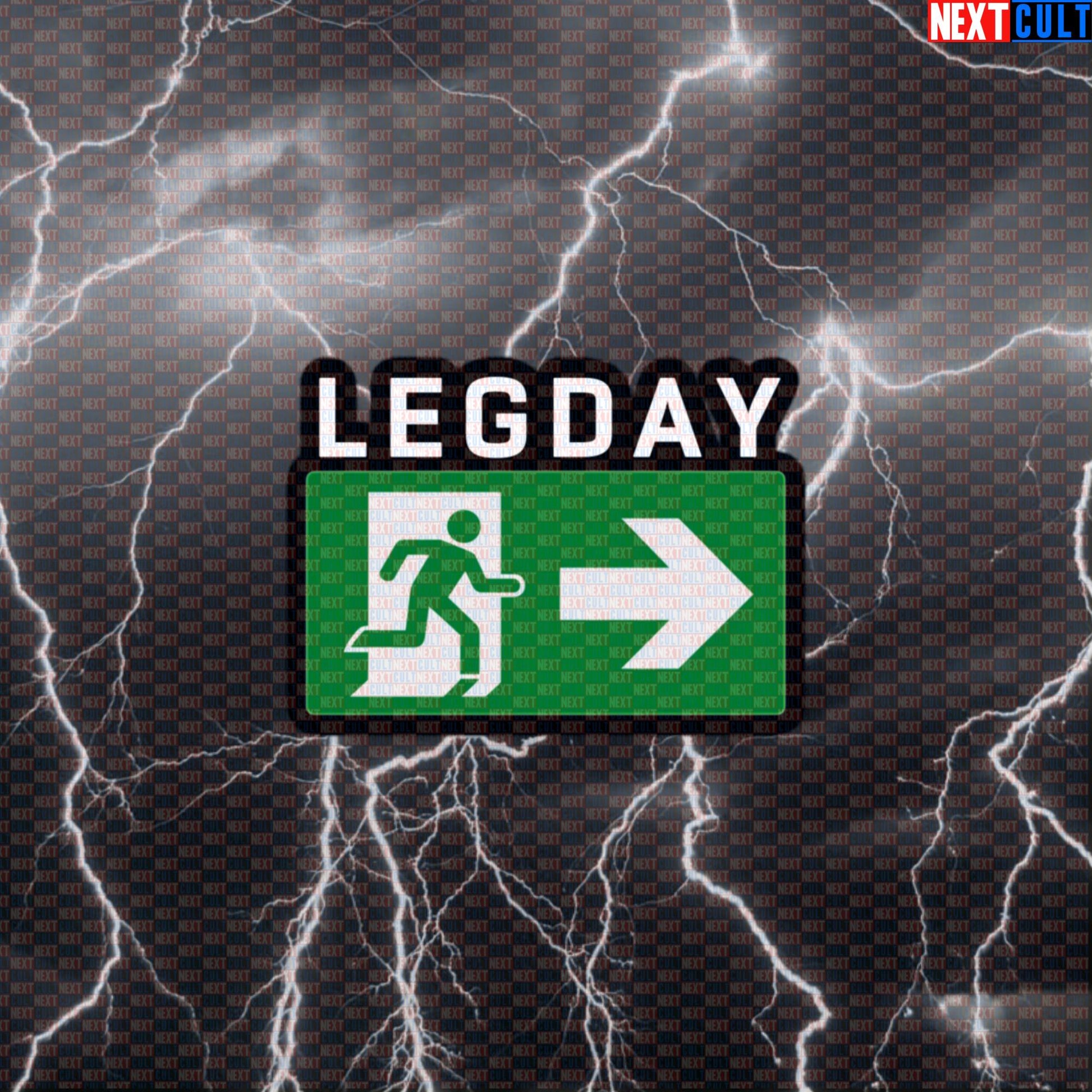 Leg Day No Thanks Gym Sticker | Skip Leg Day Meme Decal for Water Bottles & Gym Equipment | Workout Sticker Default Title Bodybuilding Fitness Gym Leg Day Powerlifting Workout Next Cult Brand