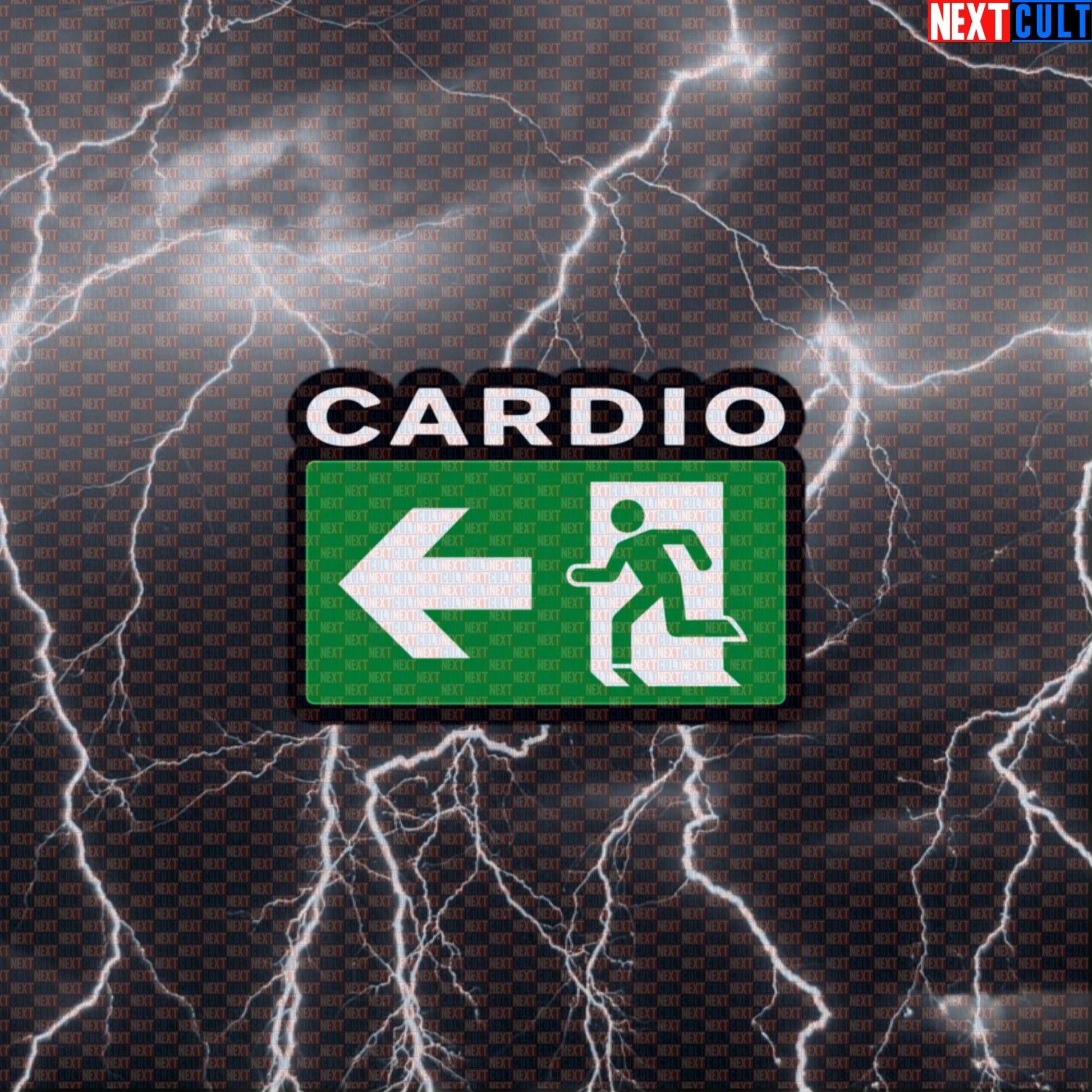 Skip Cardio Gym Sticker | Funny Exit Cardio Meme Workout Decal for Water Bottles & Gym Gear Default Title Bodybuilding Cardio Fitness Gym Workout Next Cult Brand