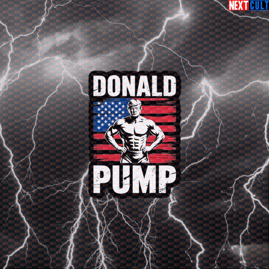 Donald Pump Gym Sticker | Make America Lift Again Funny Workout Decal | Political Meme Fitness Sticker Default Title Stickers 4th of July Bodybuilding Donald Trump Fitness Gym Workout Next Cult Brand